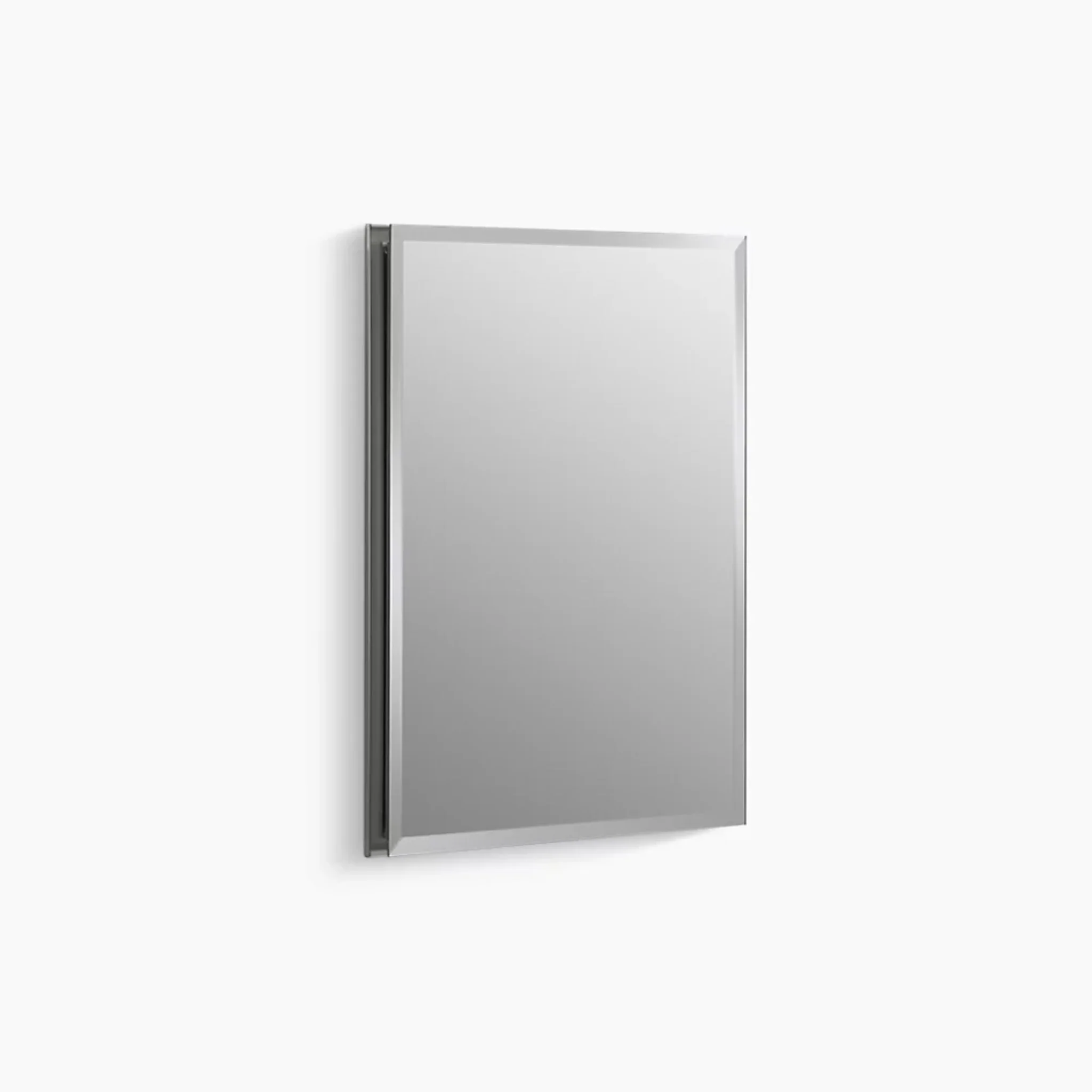 16 X 20 INCHES ALUMINUM SINGLE-DOOR MEDICINE CABINET WITH MIRRORED DOOR AND BEVELED EDGES