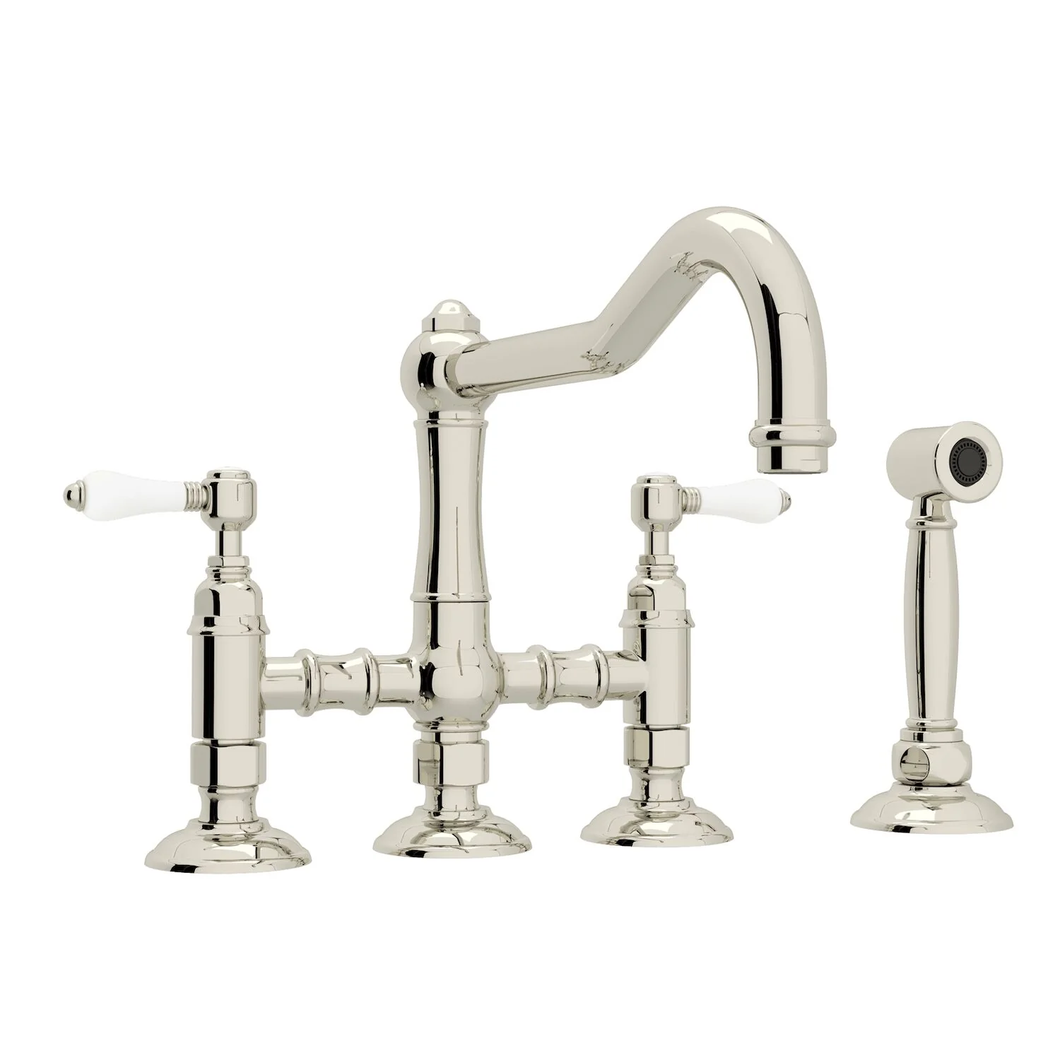 ACQUI® BRIDGE KITCHEN FAUCET WITH SIDE SPRAY (PORCELAIN LEVER) - Image 3