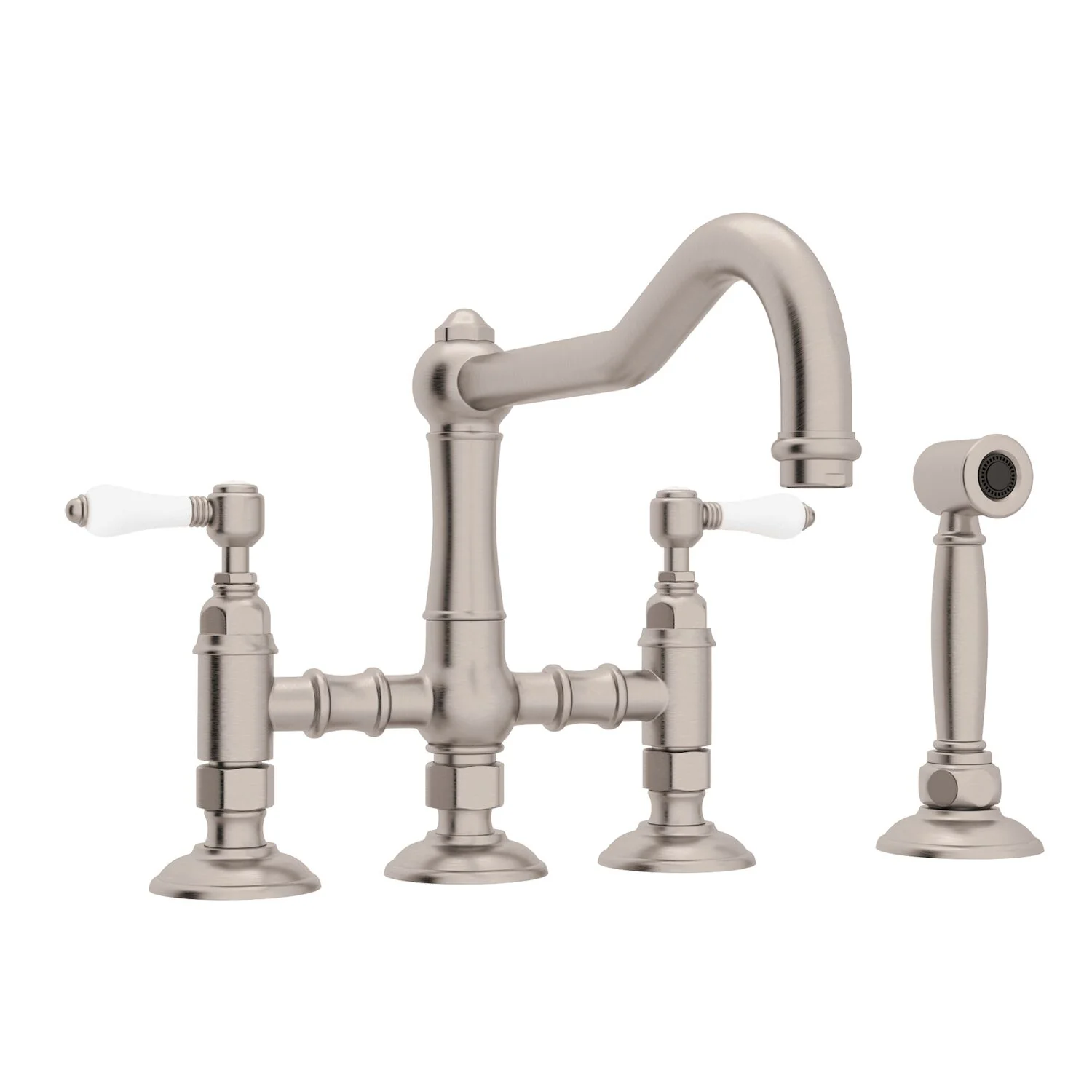 ACQUI® BRIDGE KITCHEN FAUCET WITH SIDE SPRAY (PORCELAIN LEVER) - Image 4