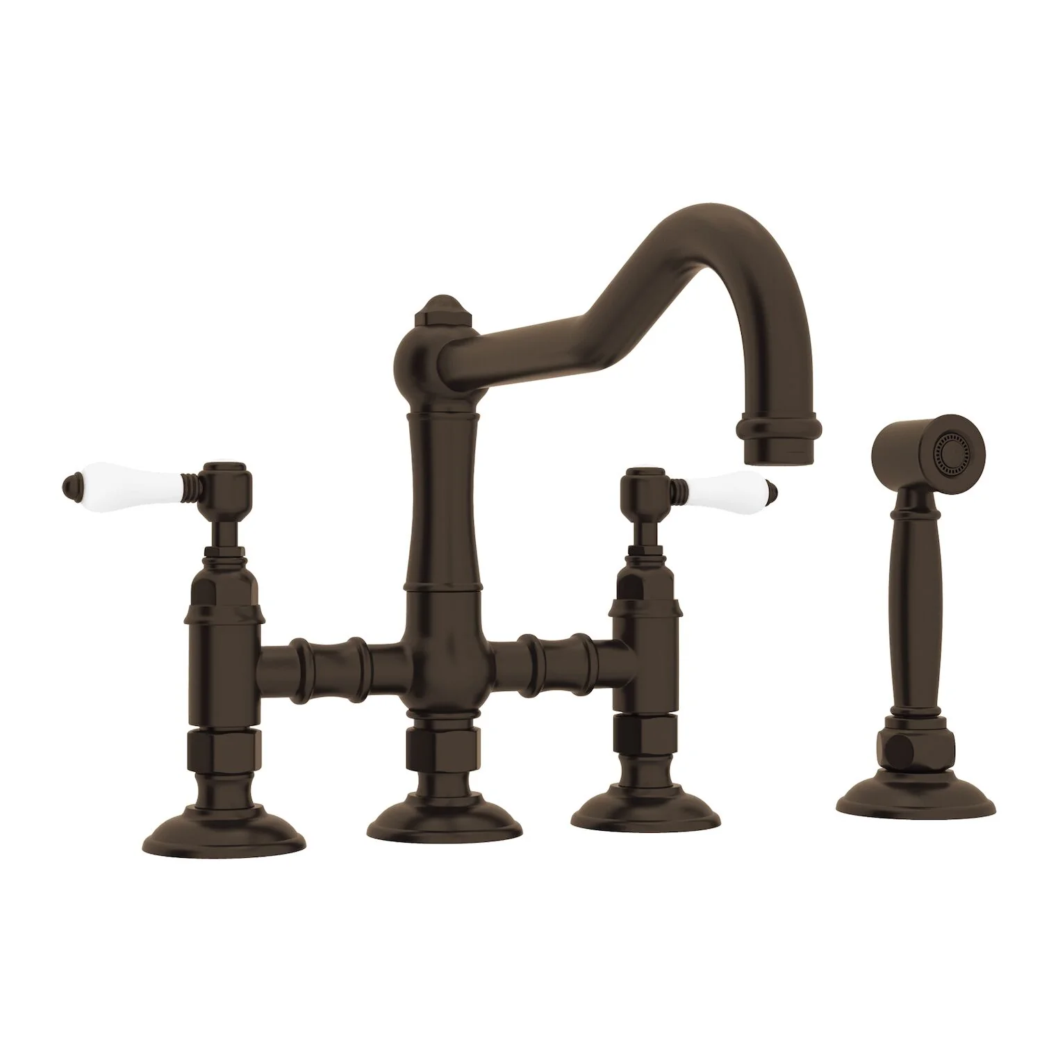 ACQUI® BRIDGE KITCHEN FAUCET WITH SIDE SPRAY (PORCELAIN LEVER) - Image 5