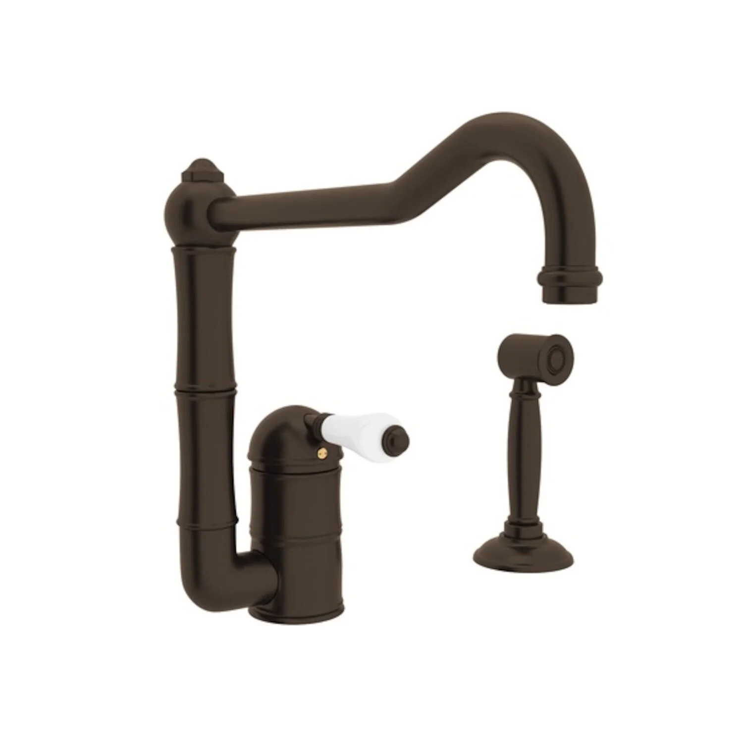 ACQUI® EXTENDED SPOUT KITCHEN FAUCET WITH SIDE SPRAY (PORCELAIN LEVER) - Image 5