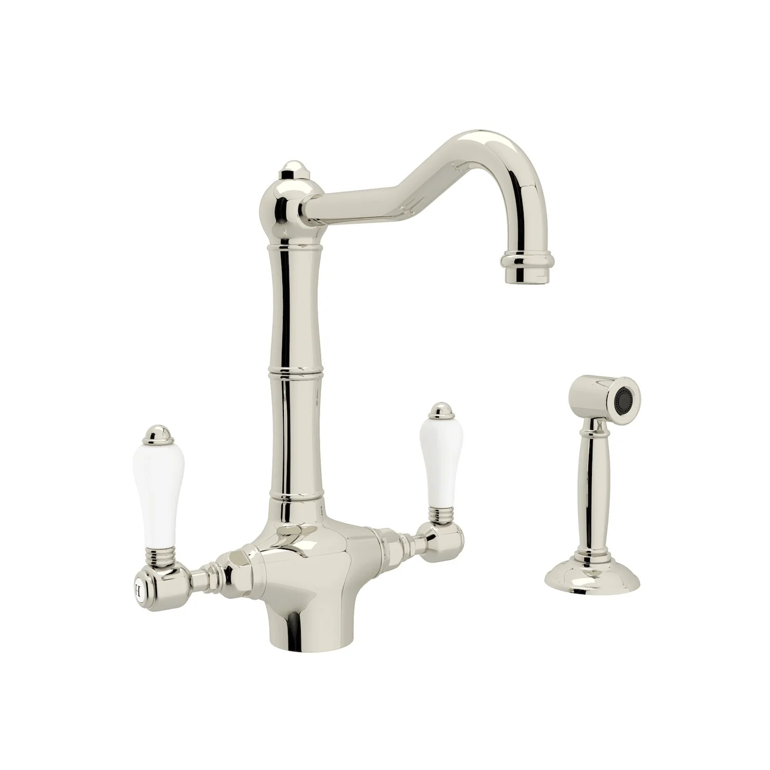 ACQUI® TWO HANDLE KITCHEN FAUCET WITH SIDE SPRAY (PORCELAIN LEVER) - Image 3