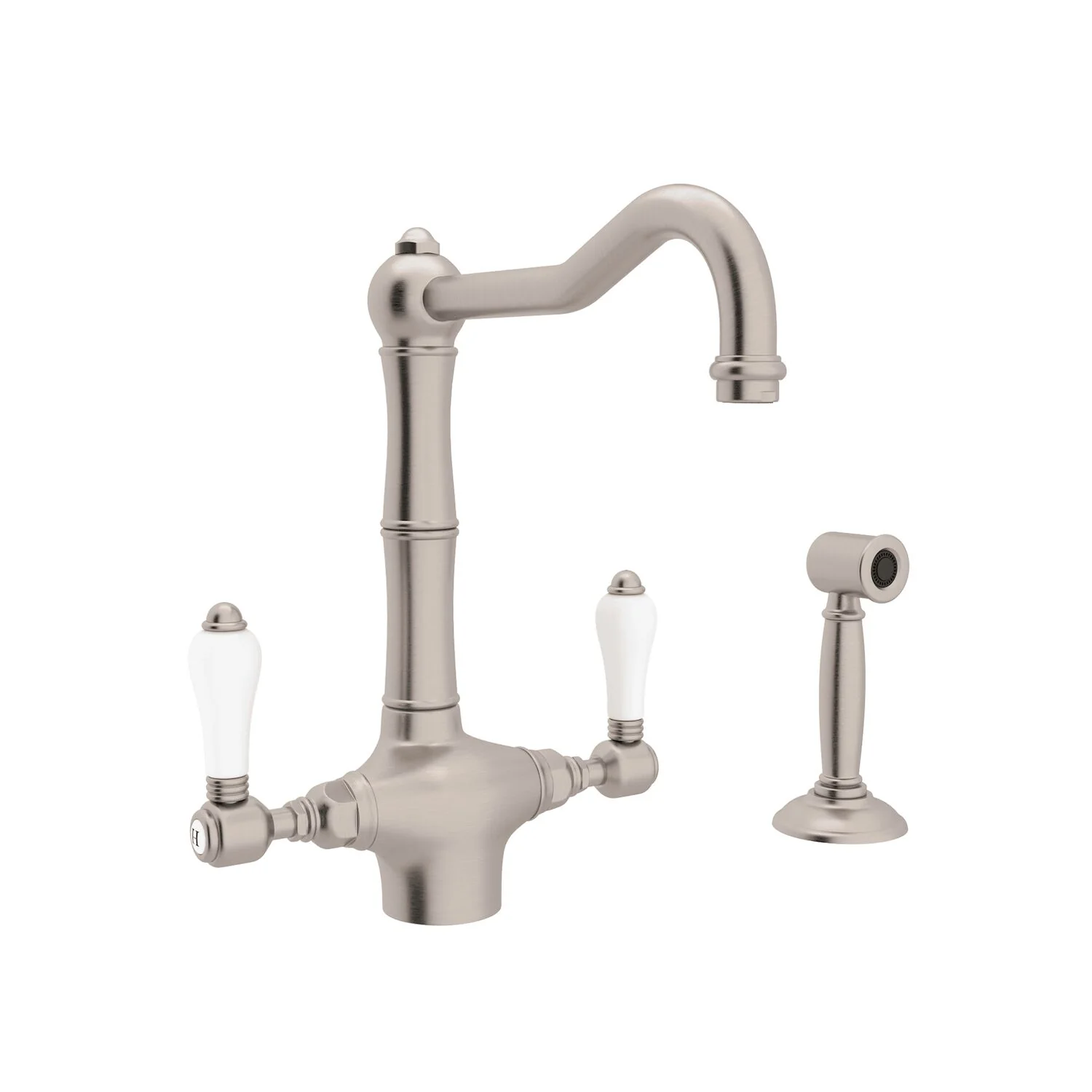 ACQUI® TWO HANDLE KITCHEN FAUCET WITH SIDE SPRAY (PORCELAIN LEVER) - Image 4