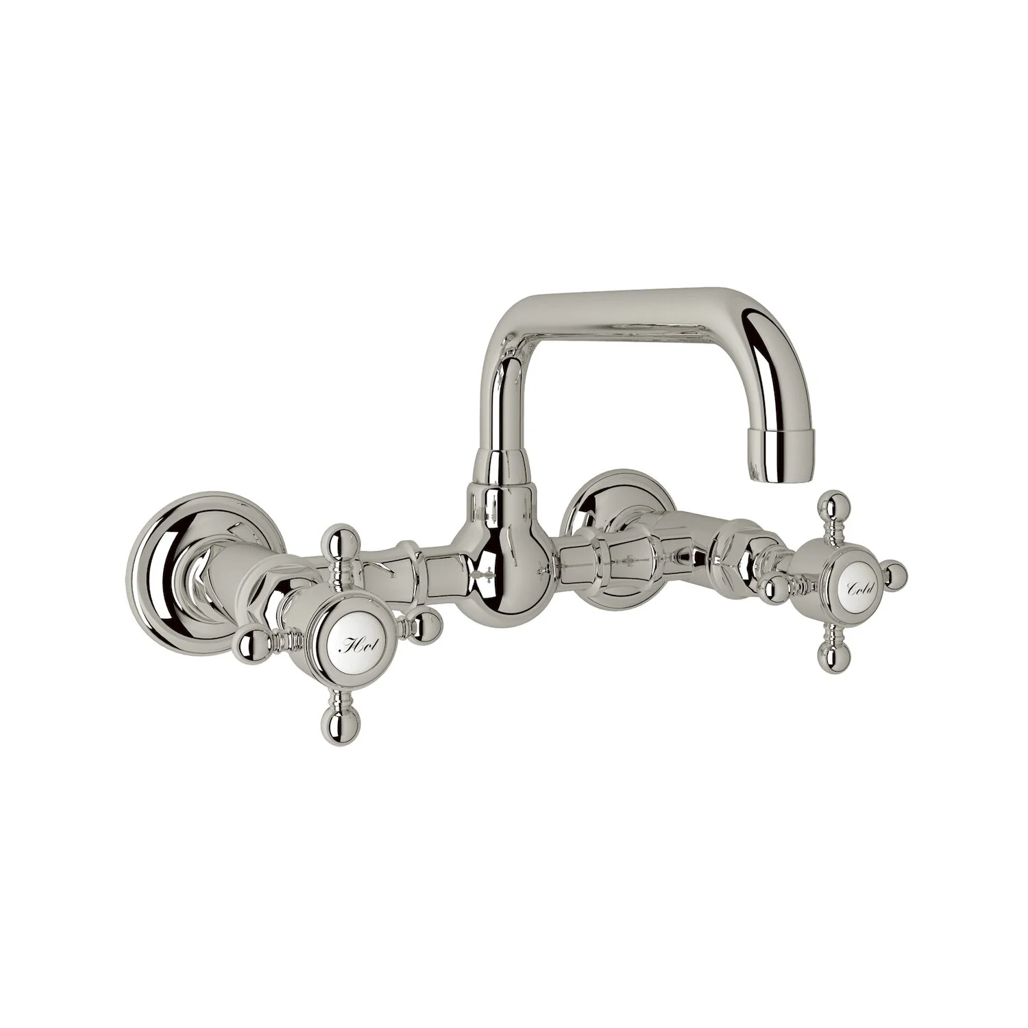 ACQUI® WALL MOUNT BRIDGE LAVATORY FAUCET WITH U-SPOUT (CROSS HANDLE) - Image 3