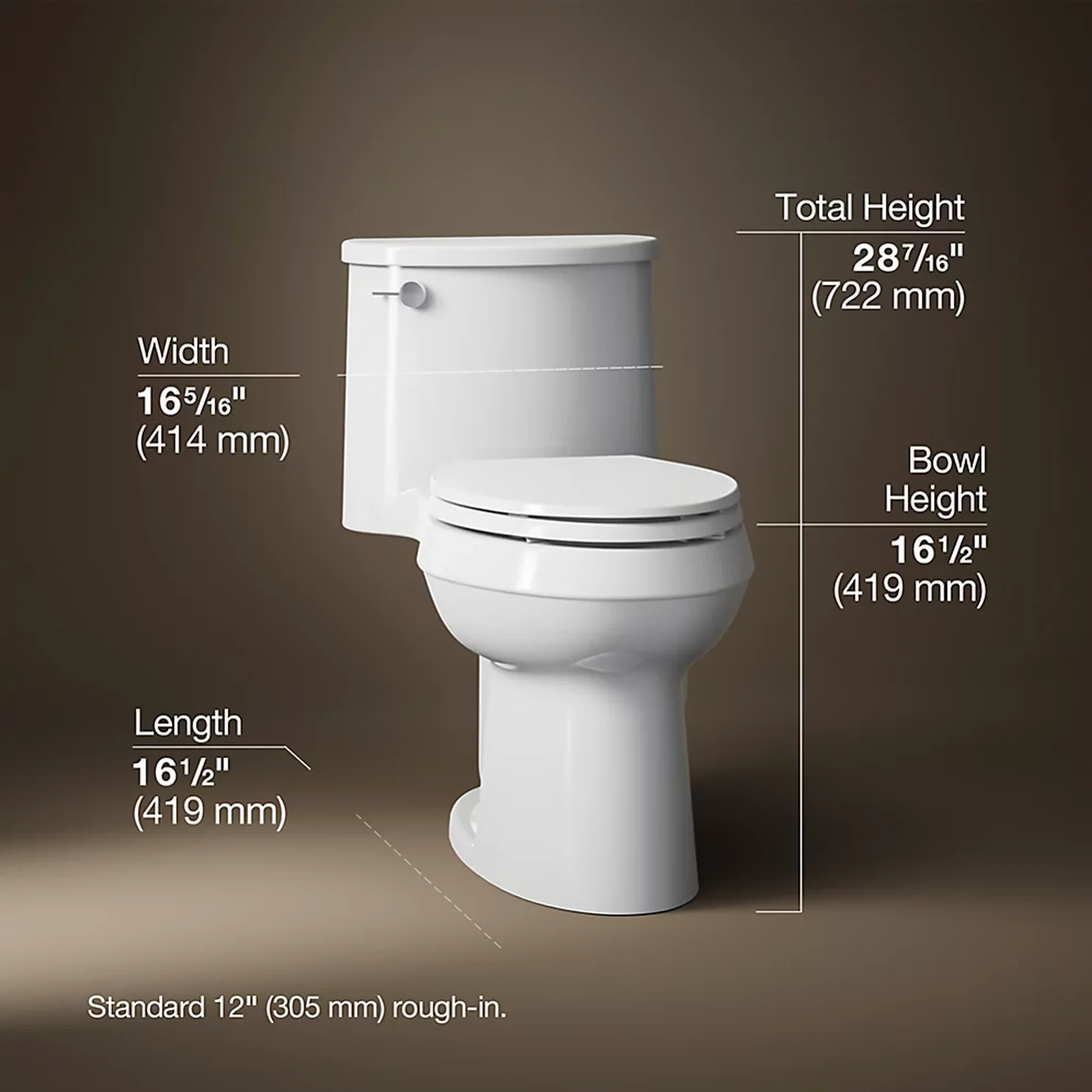 ADAIR® COMFORT HEIGHT ONE-PIECE ELONGATED TOILET - Image 5