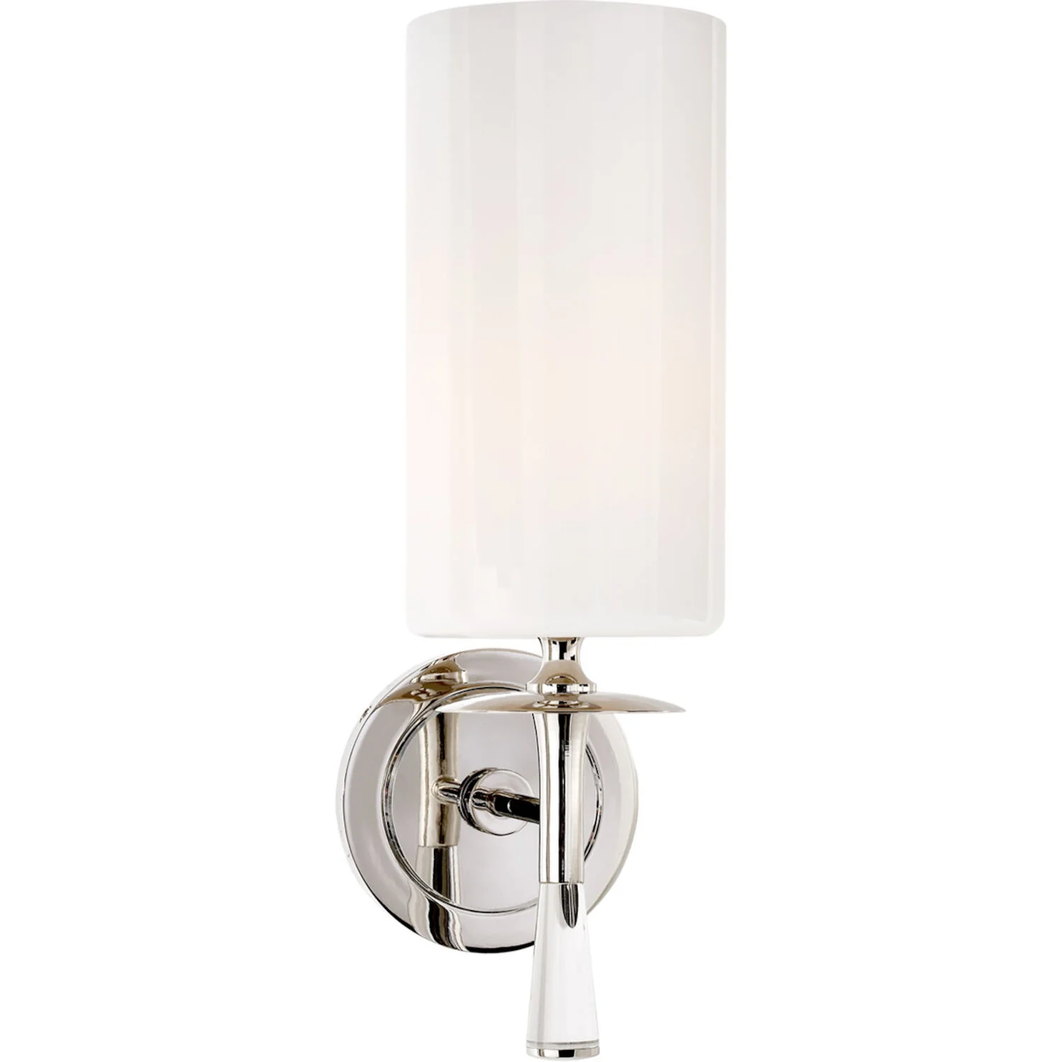 AERIN DRUNMORE 1-LIGHT 5-INCH WALL SCONCE LIGHT WITH WHITE GLASS SHADE - Image 3