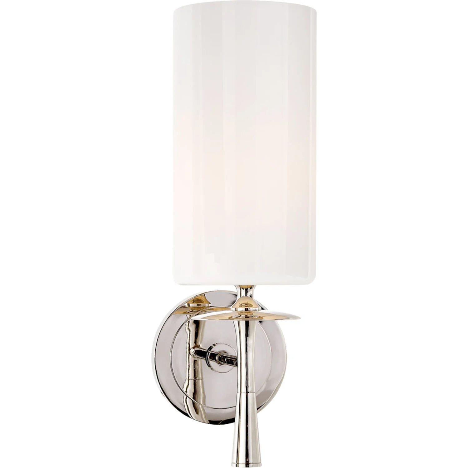 AERIN DRUNMORE 1-LIGHT 5-INCH WALL SCONCE LIGHT WITH WHITE GLASS SHADE - Image 4