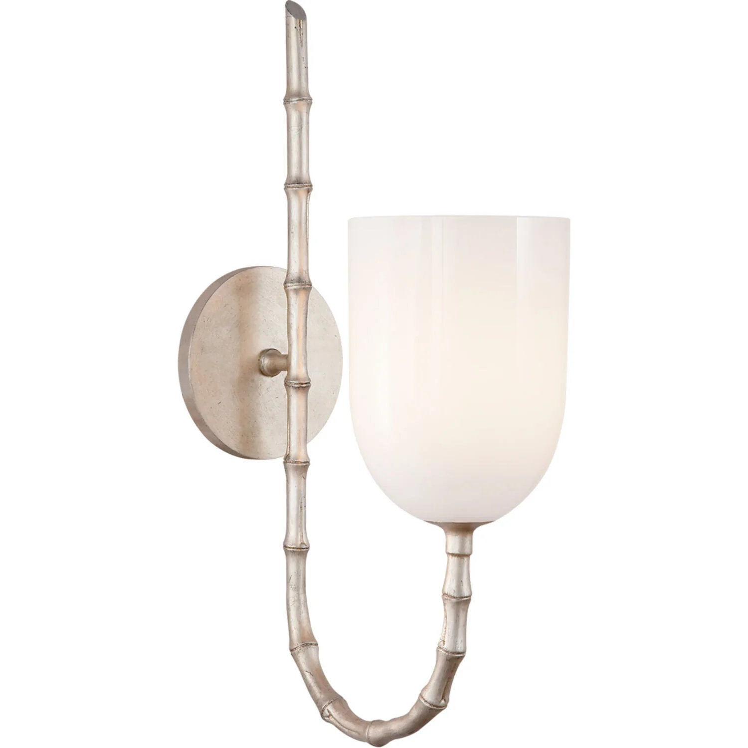 AERIN EDGEMERE 1-LIGHT 5-INCH WALL SCONCE LIGHT WITH WHITE GLASS SHADE - Image 2
