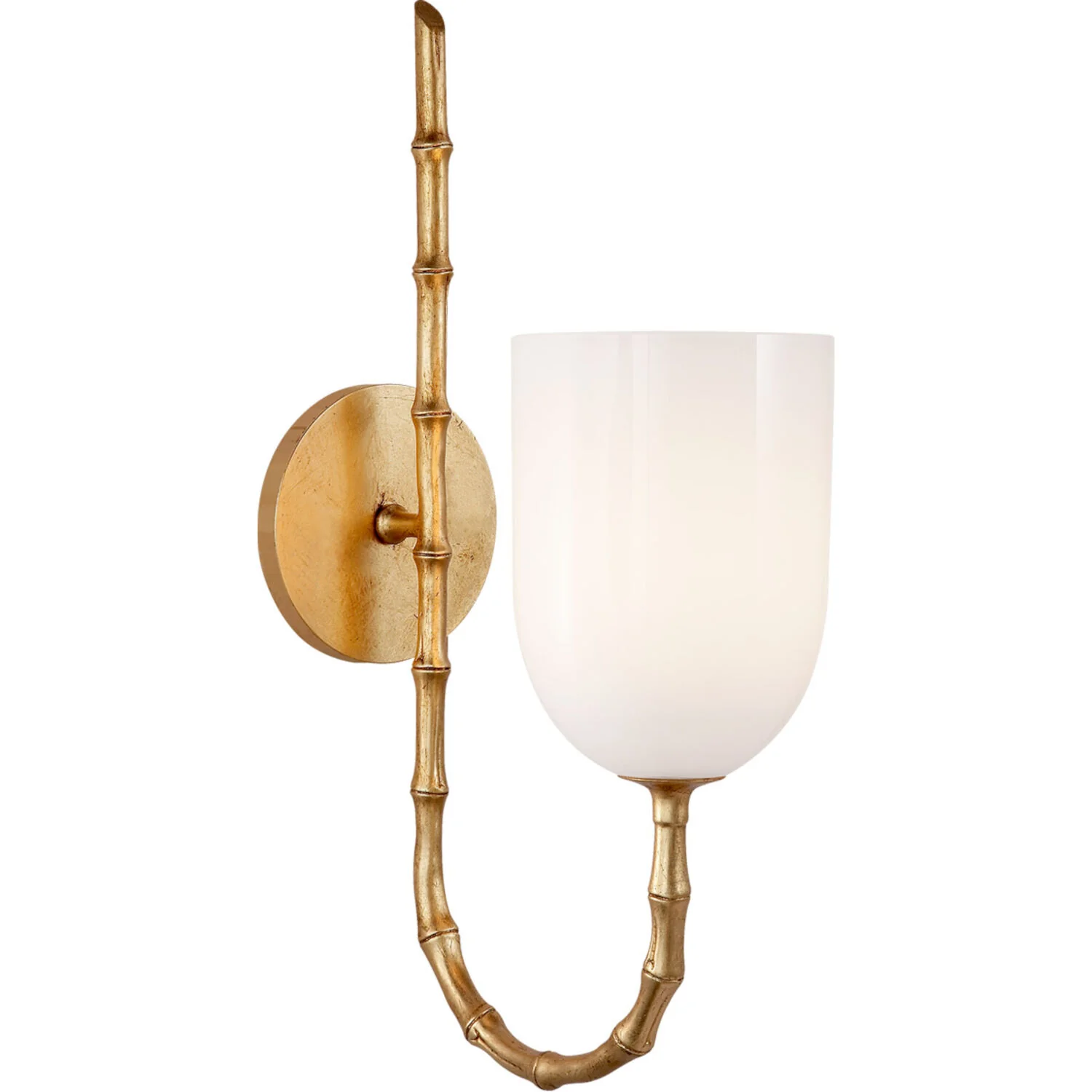 AERIN EDGEMERE 1-LIGHT 5-INCH WALL SCONCE LIGHT WITH WHITE GLASS SHADE - Image 3