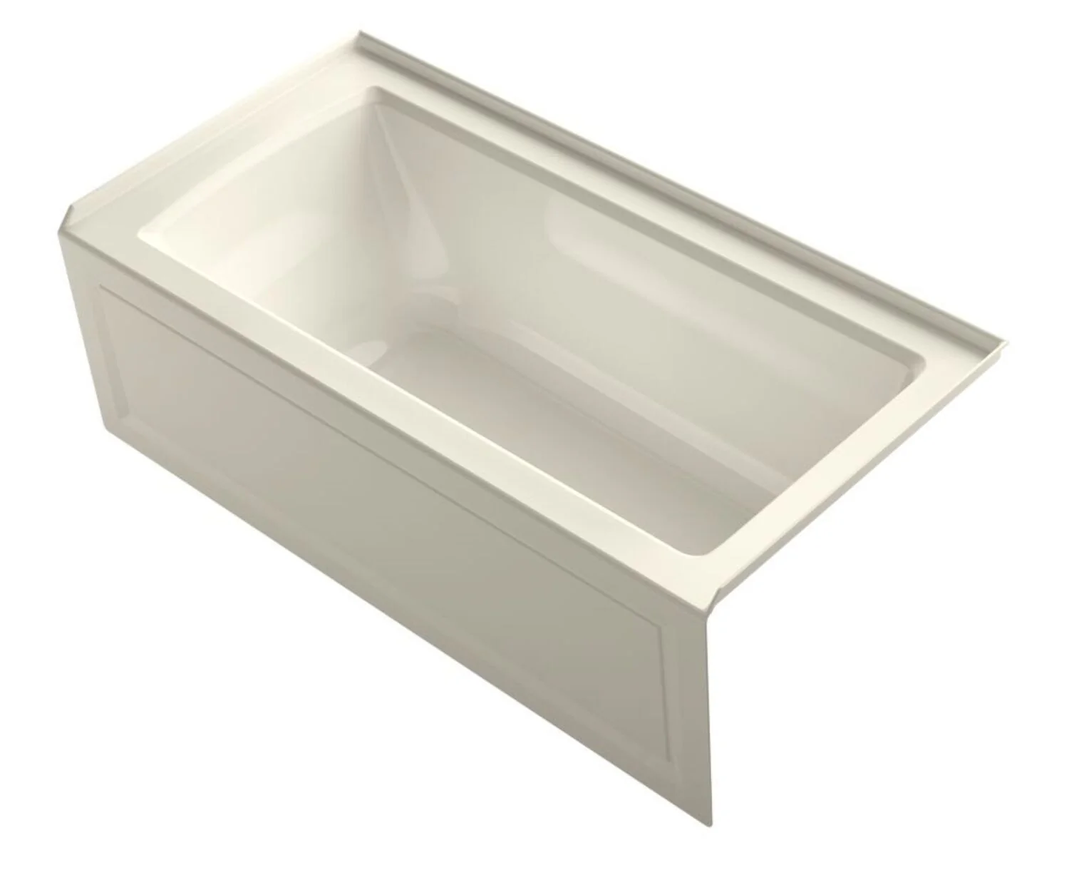 ARCHER® 60 X 30 INCHES ALCOVE BATHTUB WITH INTEGRAL APRON AND INTEGRAL FLANGE, RIGHT-HAND DRAIN - Image 2