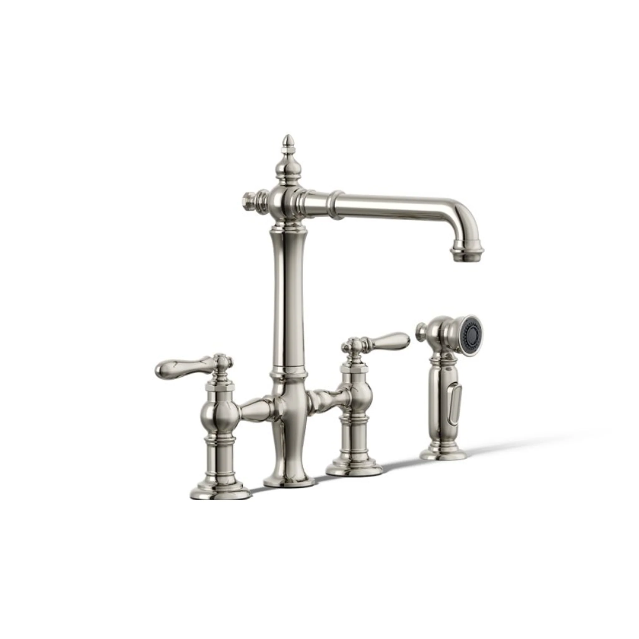 ARTIFACTS® DECK-MOUNT BRIDGE KITCHEN SINK FAUCET WITH LEVER HANDLES AND SIDESPRAY - Image 3