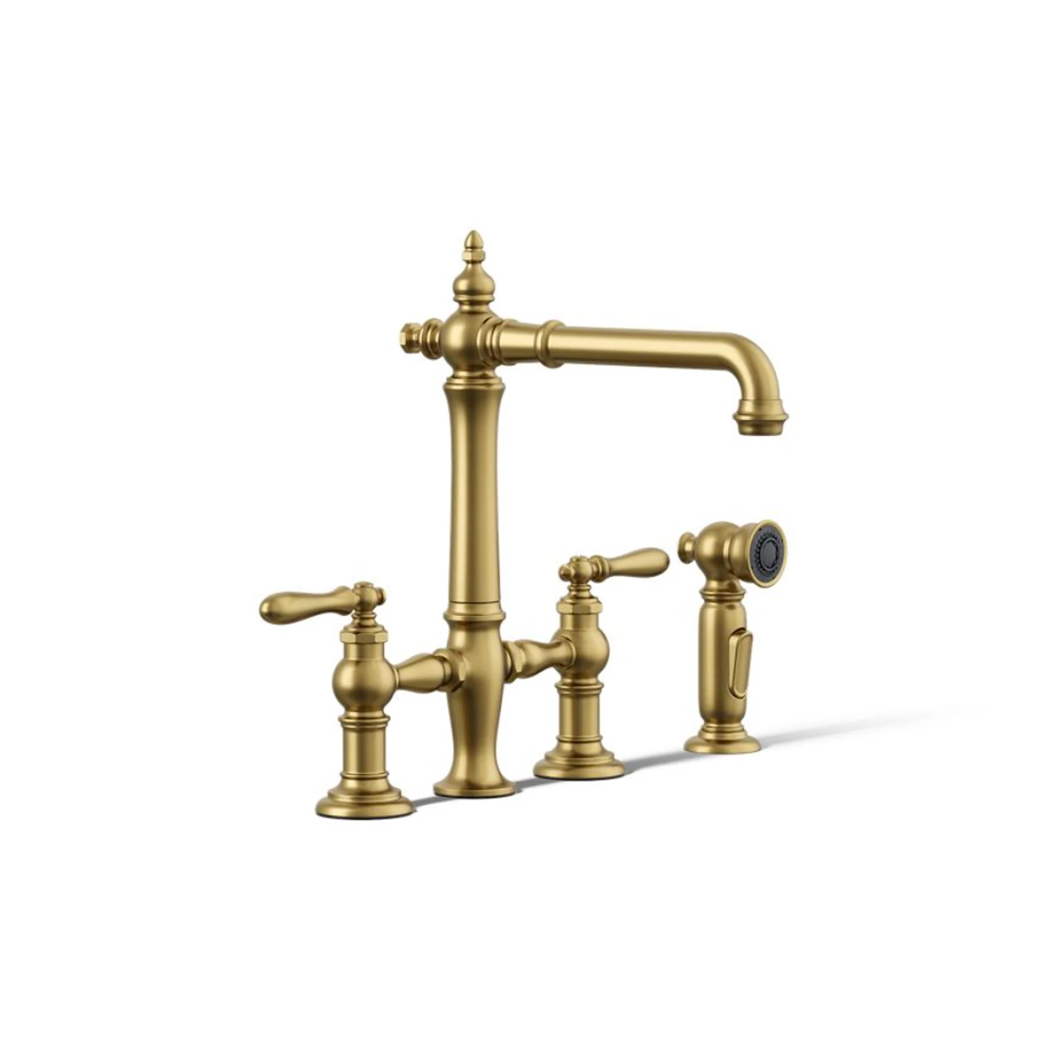 ARTIFACTS® DECK-MOUNT BRIDGE KITCHEN SINK FAUCET WITH LEVER HANDLES AND SIDESPRAY - Image 5