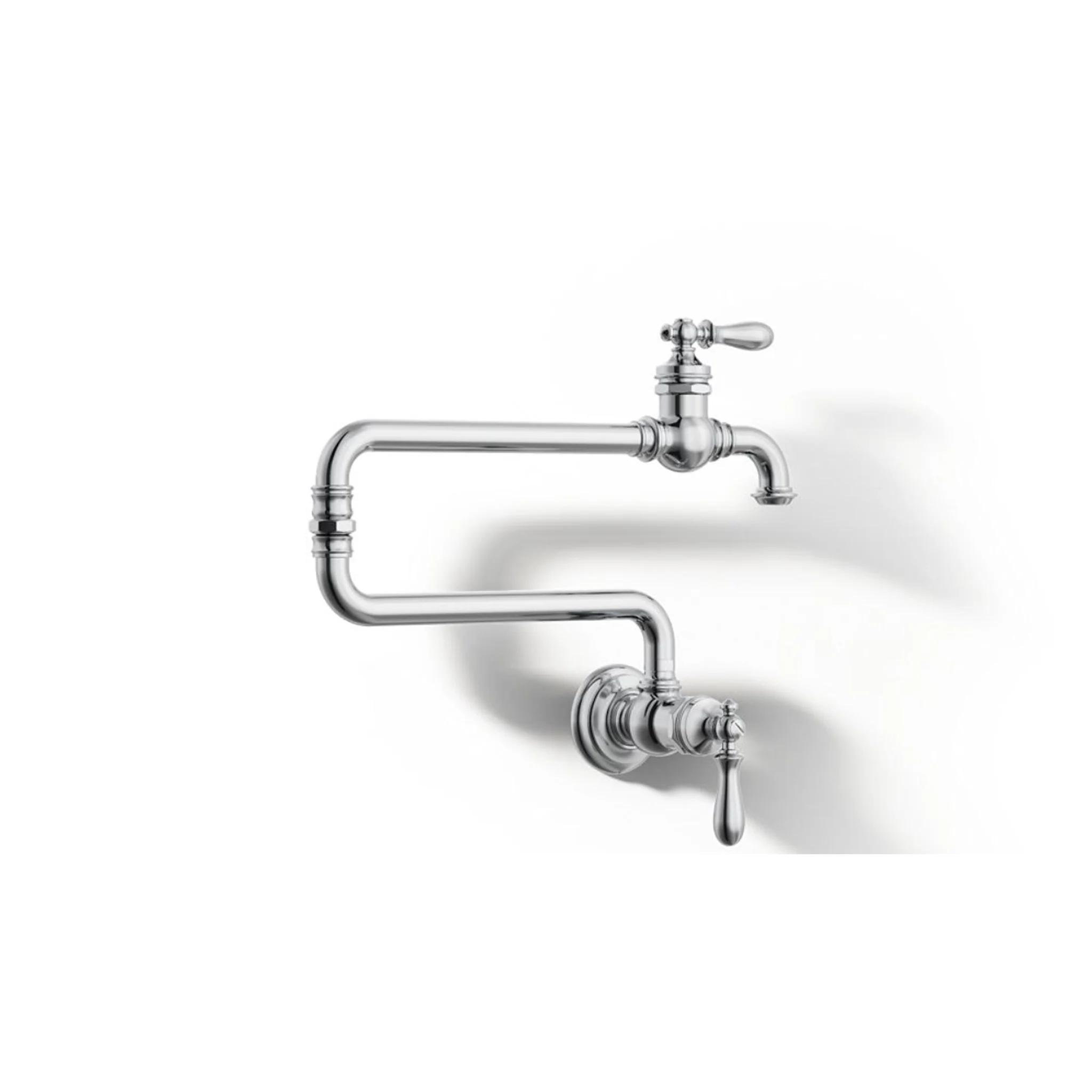 ARTIFACTS® SINGLE-HOLE WALL-MOUNT POT FILLER KITCHEN SINK FAUCET WITH 22-INCH EXTENDED SPOUT