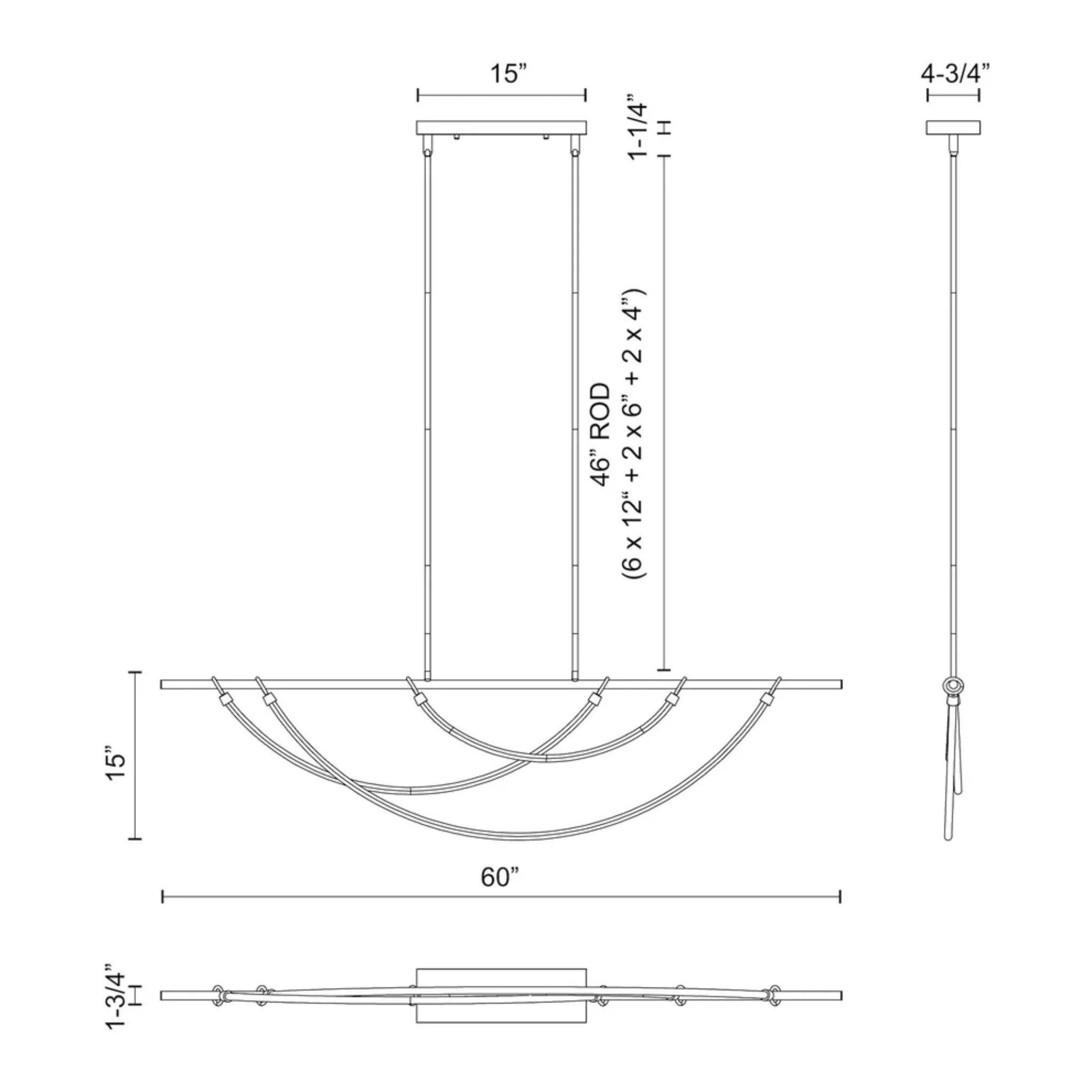 ARYAS LED LINEAR PENDANT (MULTIPLE SIZES) - Image 5