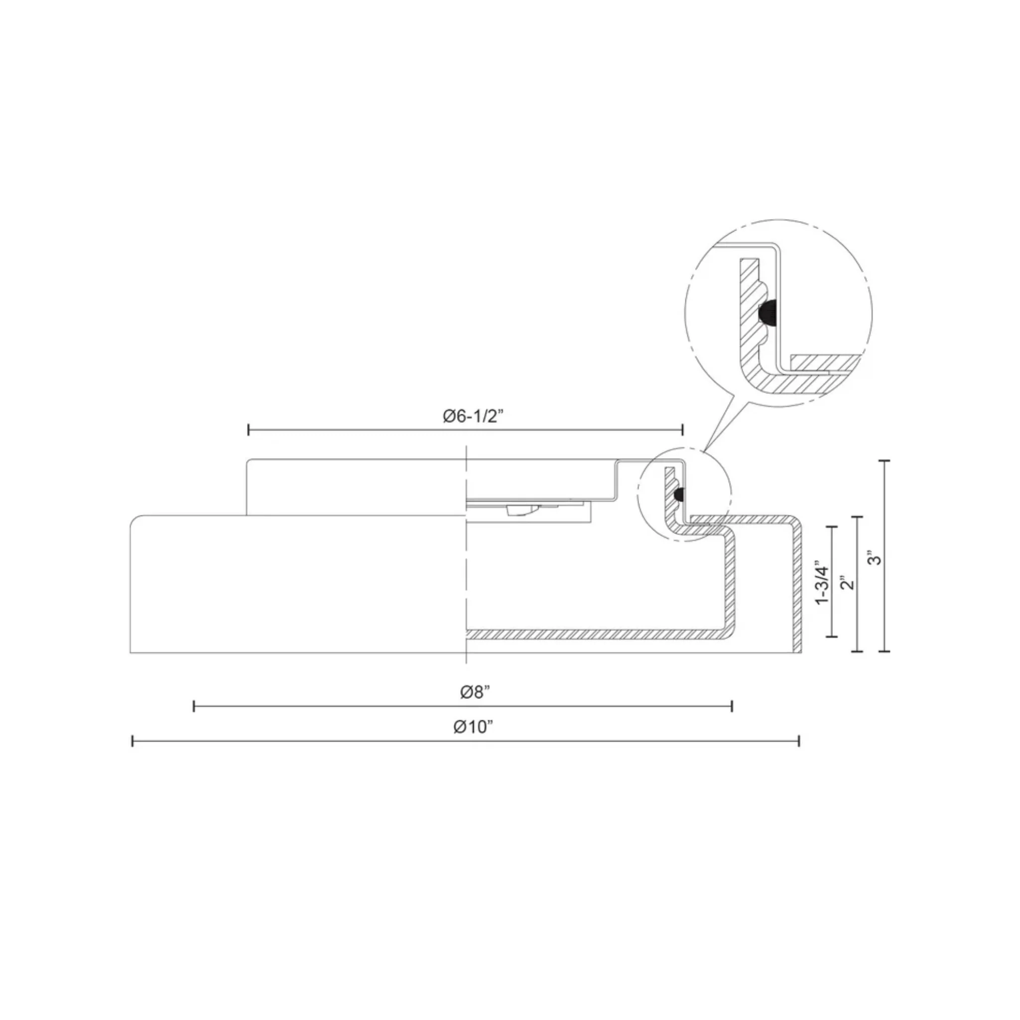 ASTON FLUSH MOUNT (MULTIPLE SIZES) - Image 4