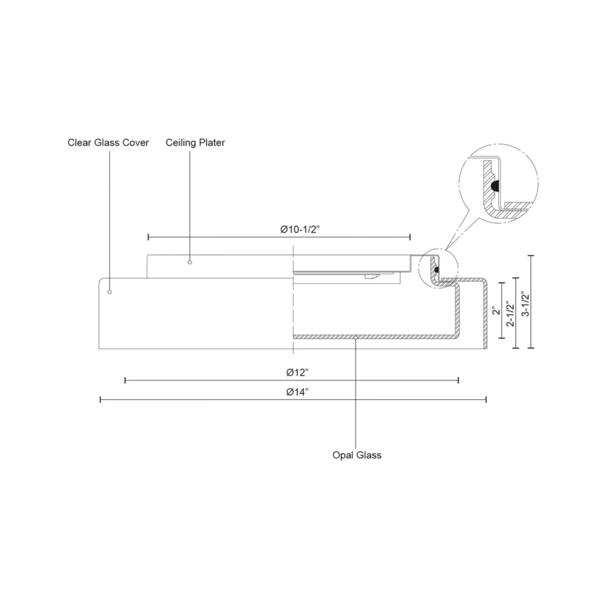ASTON FLUSH MOUNT (MULTIPLE SIZES) - Image 6