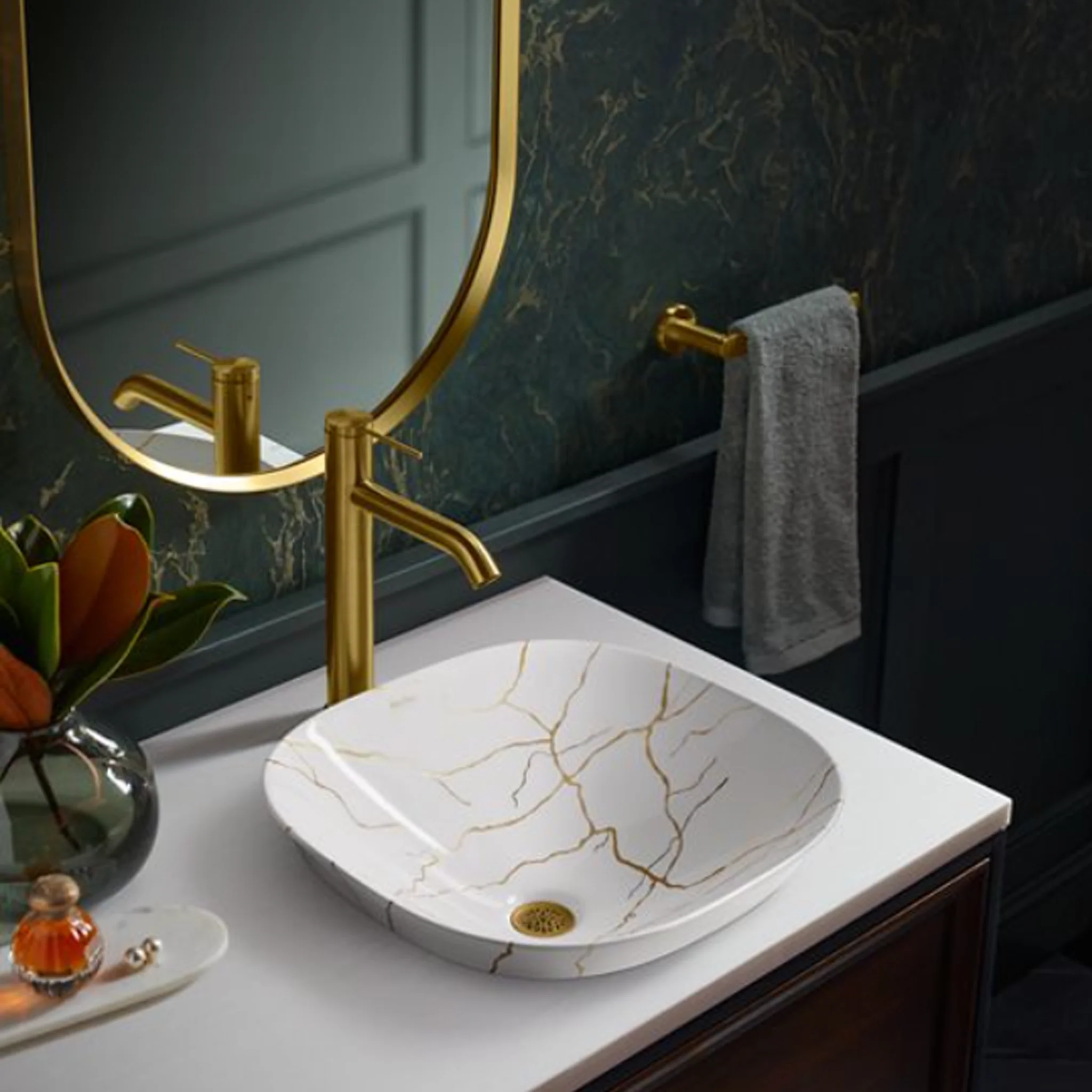 AUREUS SQUARE VESSEL BATHROOM SINK - NO OVERFLOW - Image 2