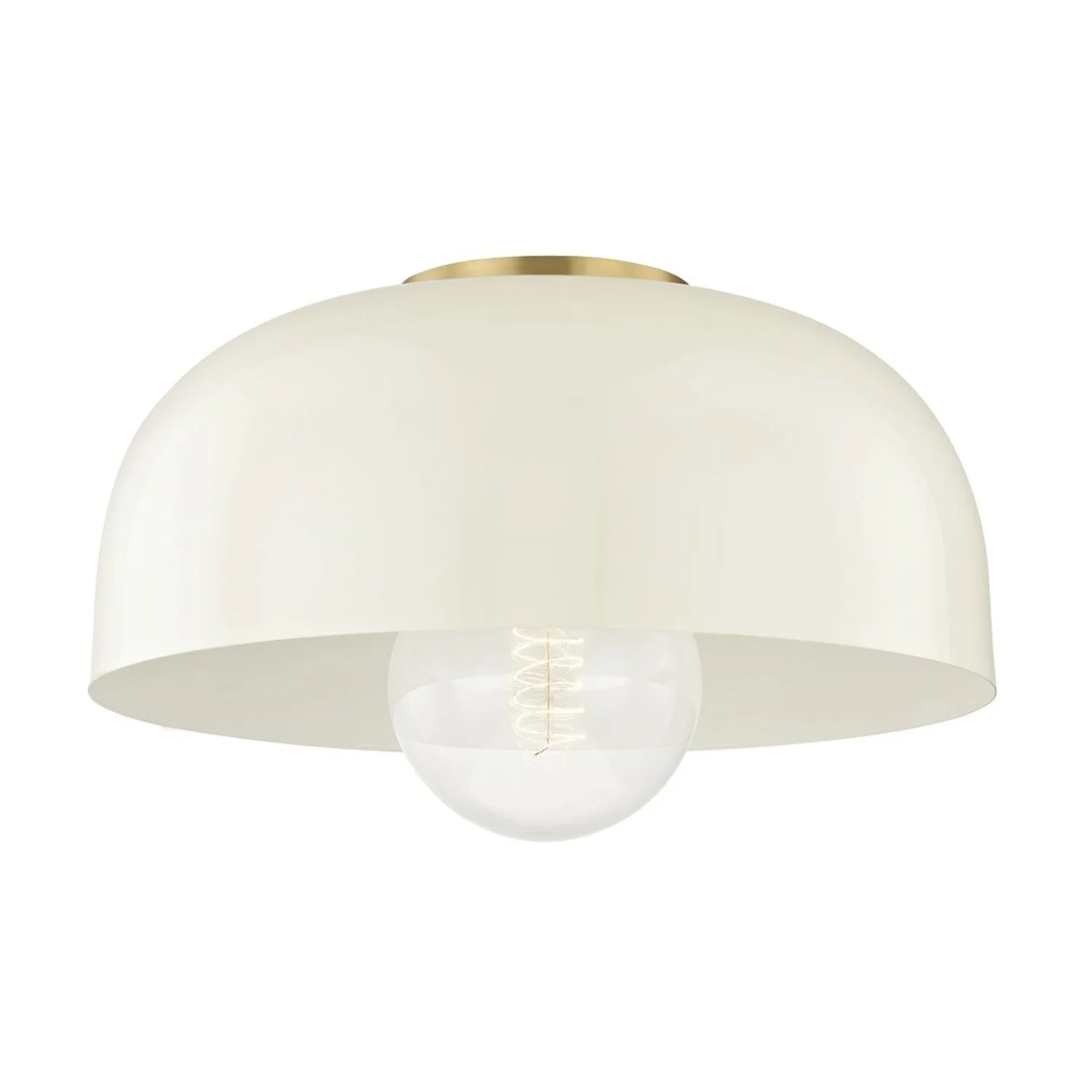 AVERY 1-LIGHT LARGE SEMI FLUSH LIGHT, H199501L