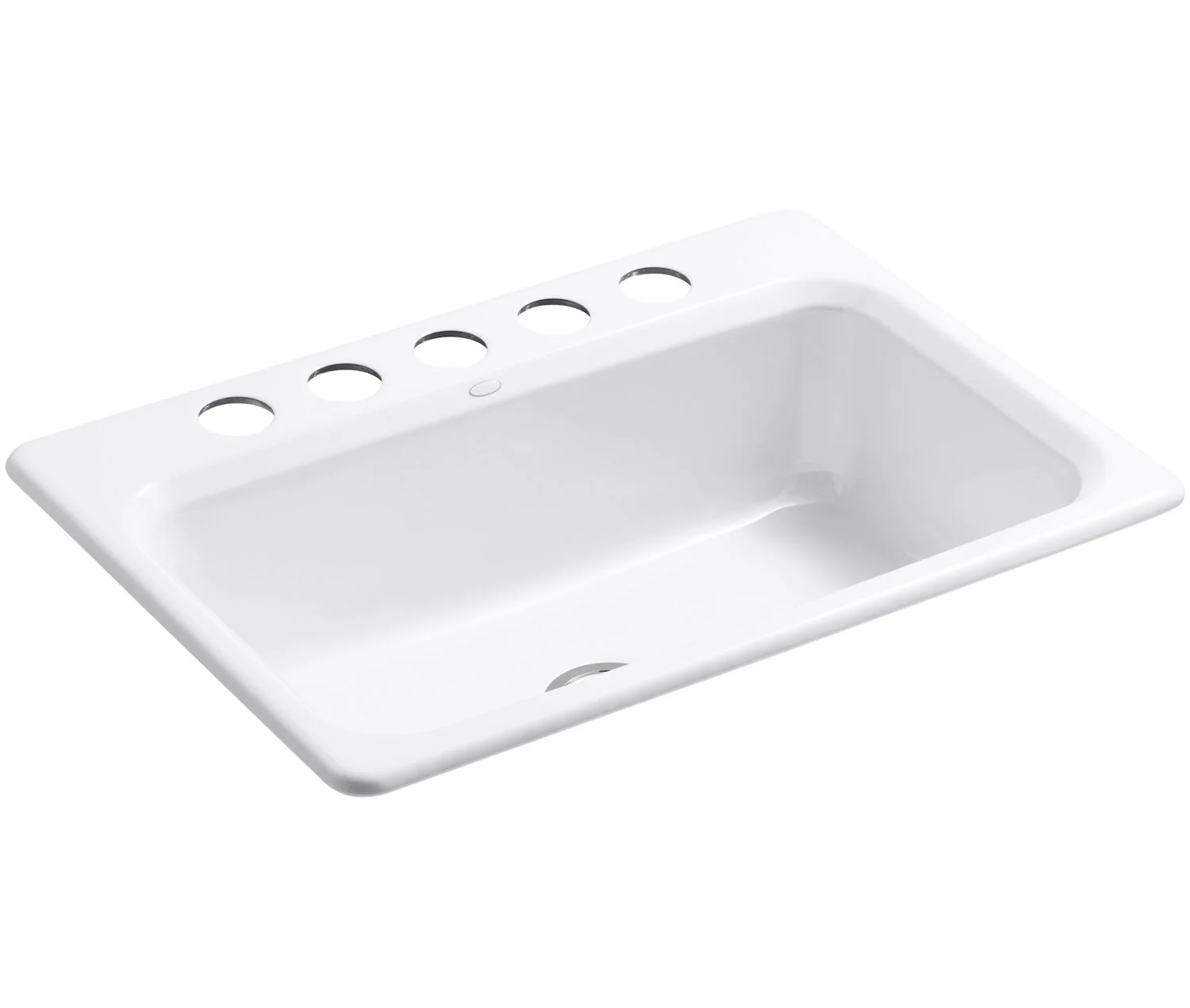 BAKERSFIELD 31 X 22 X 8-5/8 INCHES UNDER-MOUNT SINGLE-BOWL KITCHEN SINK WITH 5 FAUCET HOLES