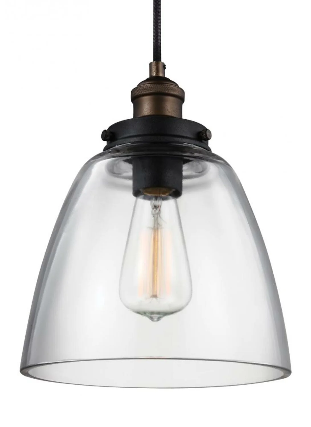 BASKIN 1-LIGHT PENDANT, 9-INCH DIAMETER