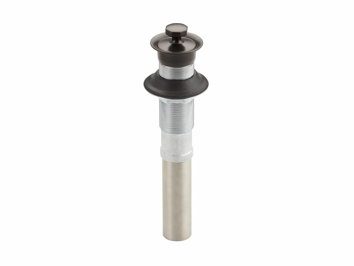 BATHROOM SINK DRAIN WITH NON-REMOVABLE METAL STOPPER AND WITHOUT OVERFLOW
