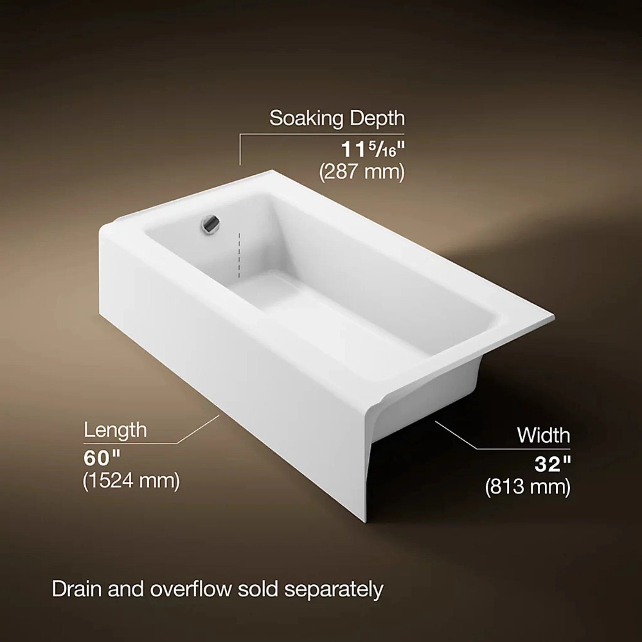 BELLWETHER RECTANGLE 60 X 32 INCHES ALCOVE BATHTUB WITH INTEGRAL APRON AND FLANGE - Image 19