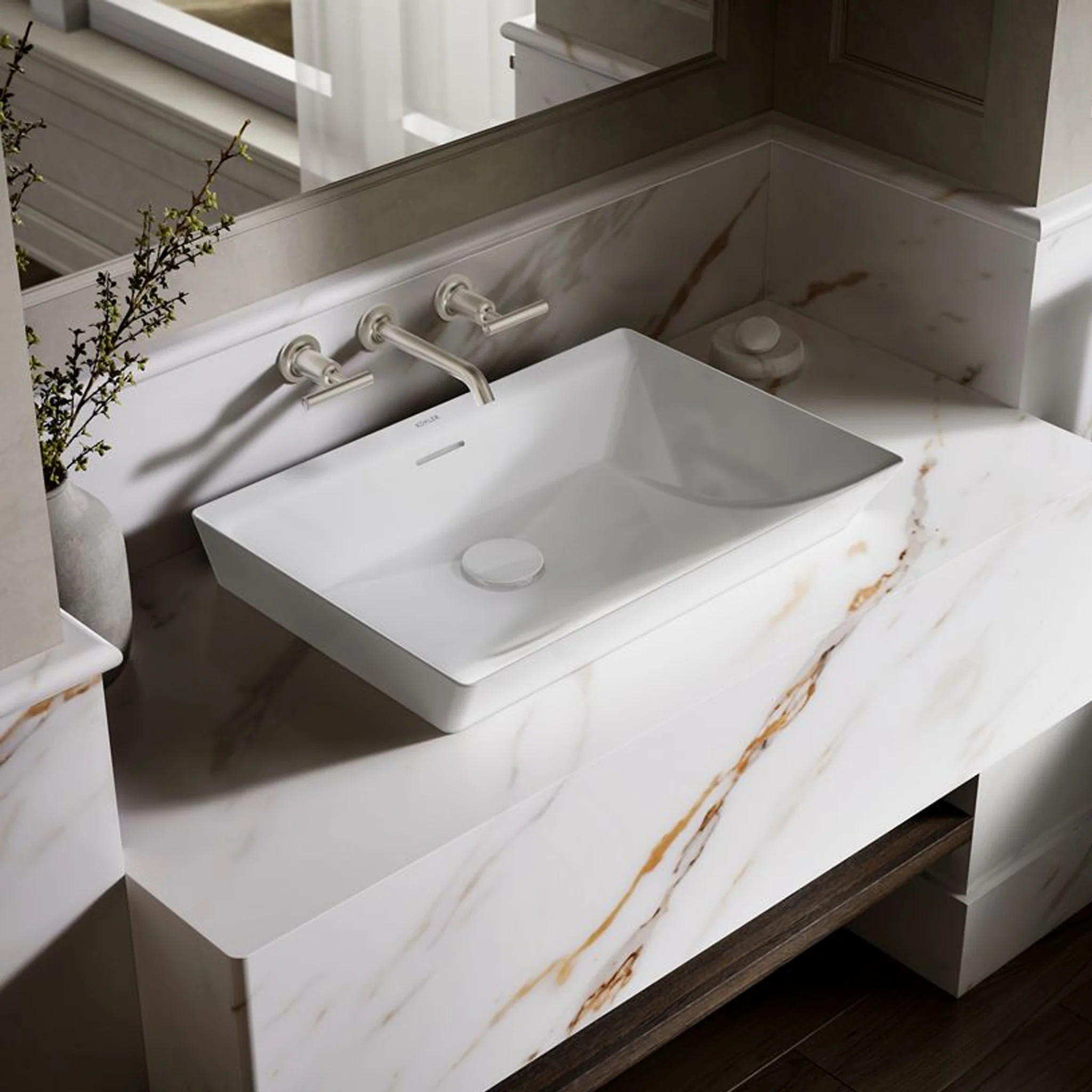 BRAZN® 23-INCH RECTANGULAR VESSEL BATHROOM SINK - Image 2
