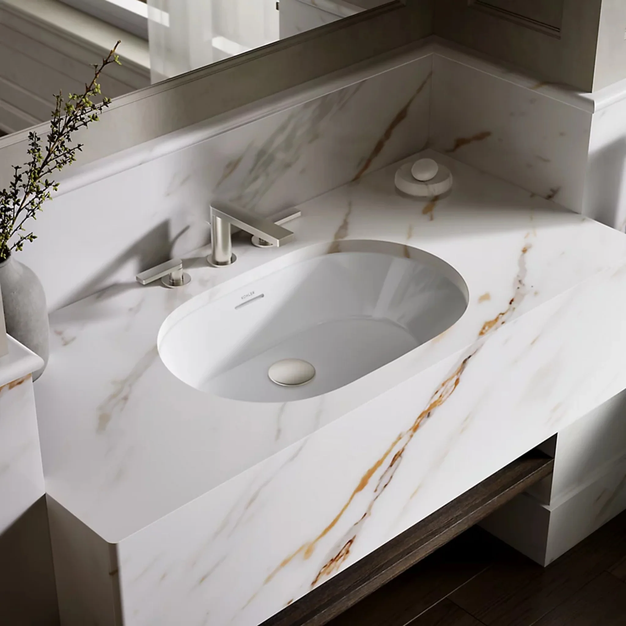 BRAZN 24-INCH OVAL UNDERMOUNT BATHROOM SINK - Image 2