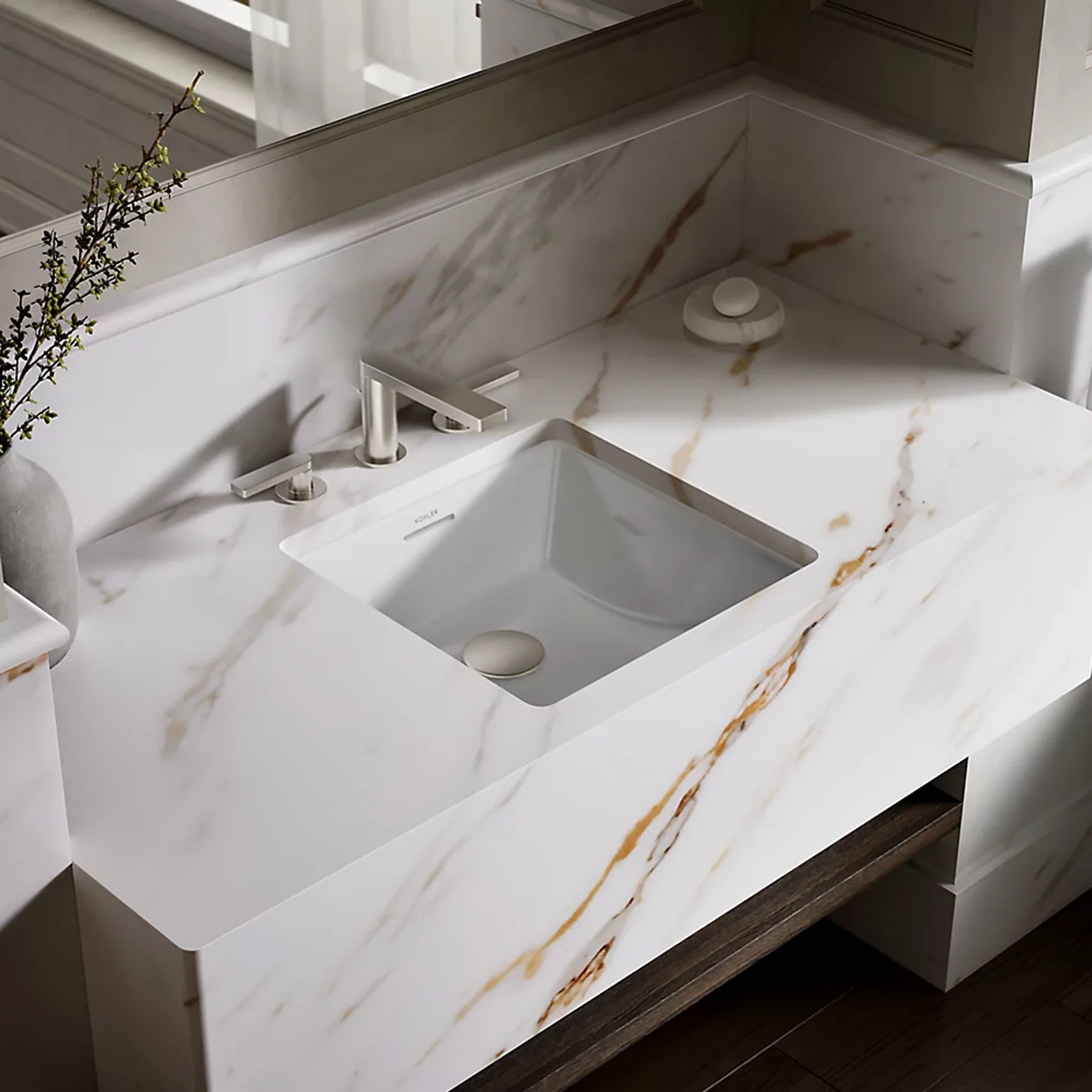 BRAZN® SQUARE UNDERMOUNT BATHROOM SINK - Image 2