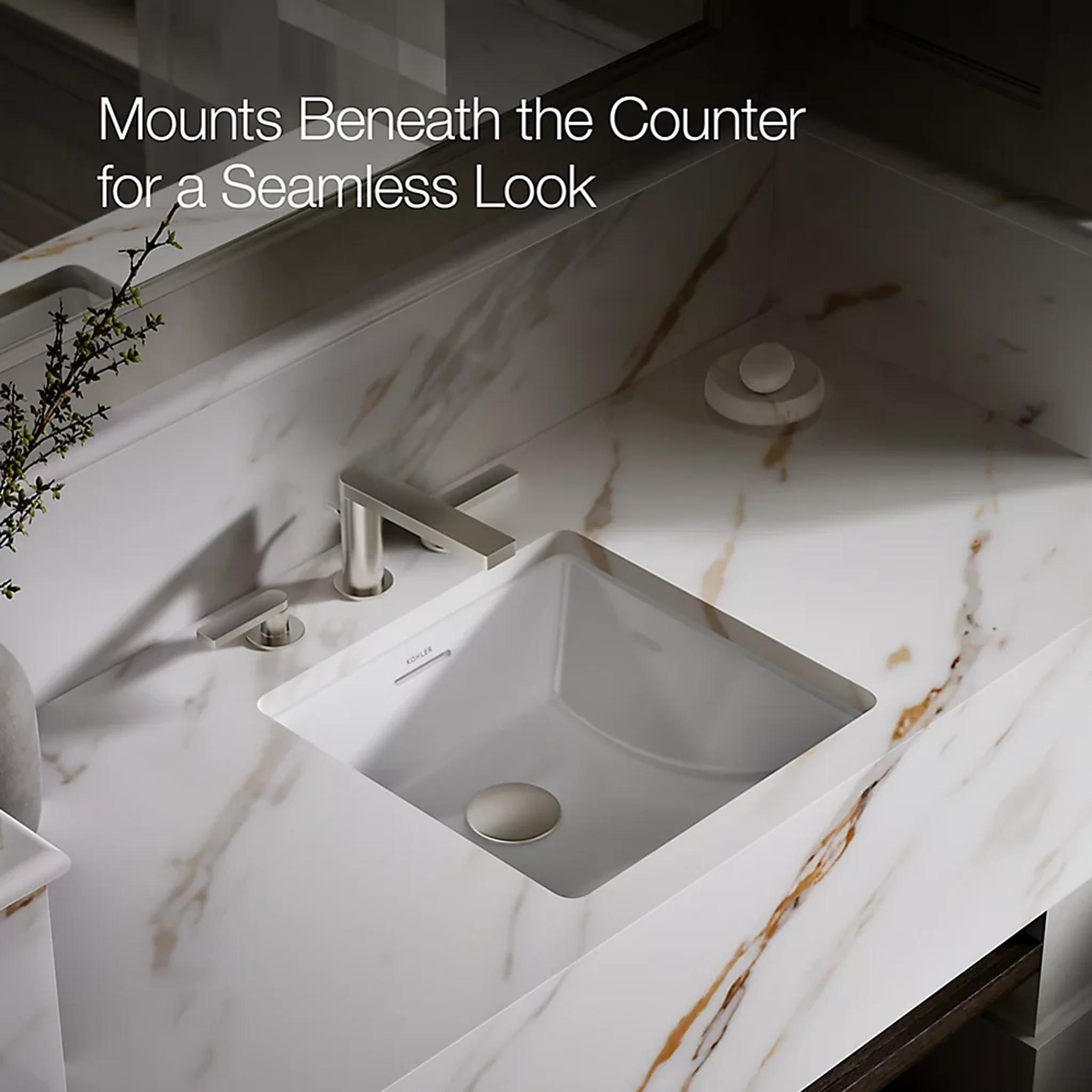 BRAZN® SQUARE UNDERMOUNT BATHROOM SINK - Image 4