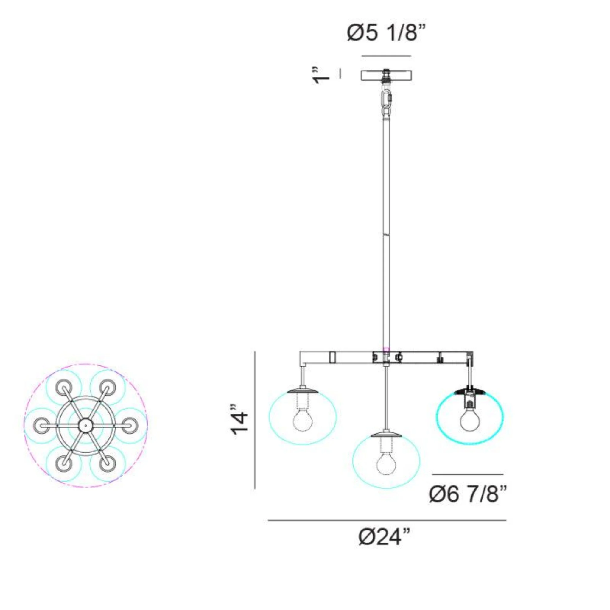 BULBUS CHANDELIER (MULTIPLE SIZES) - Image 14
