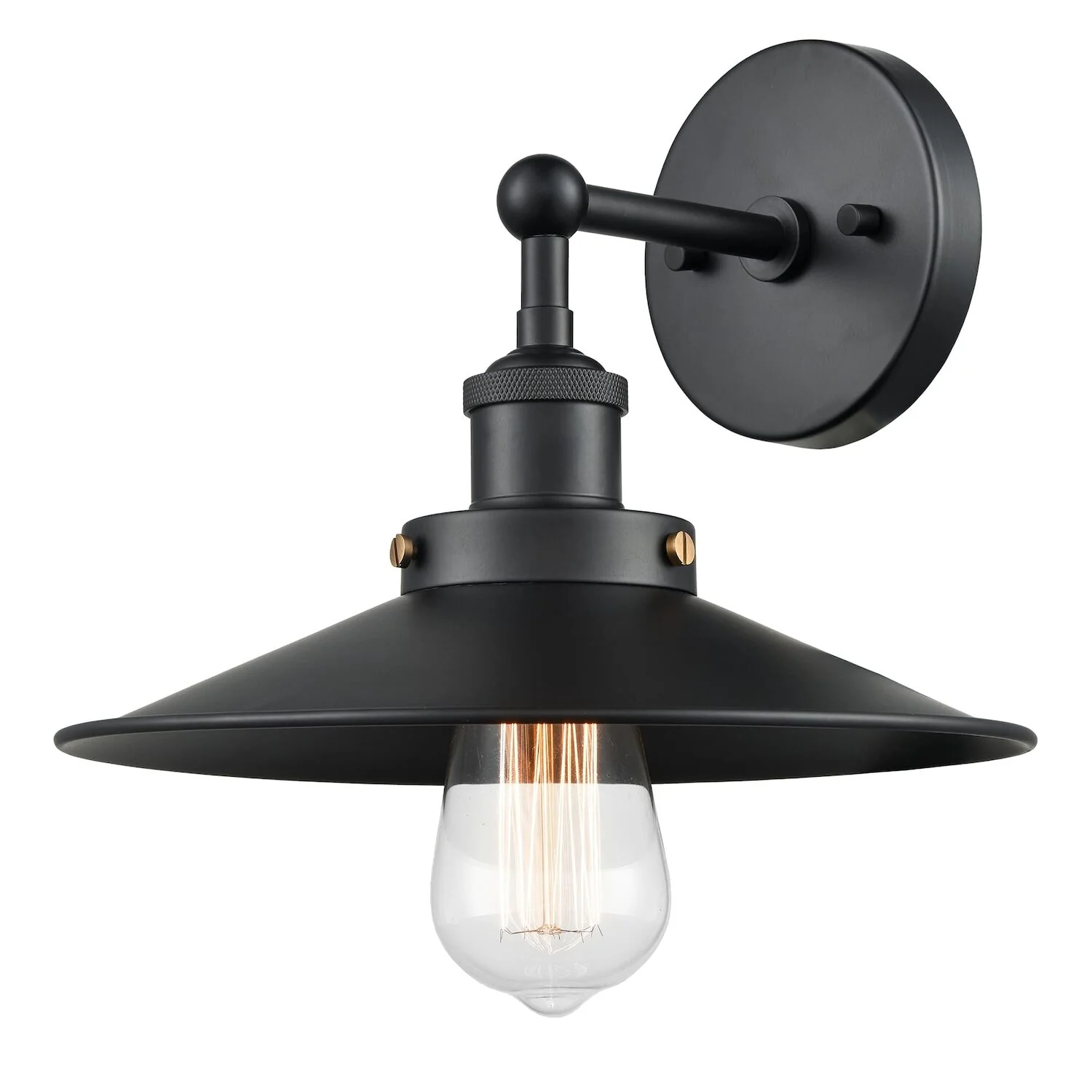 BULSTRODES WORKSHOP 1 LIGHT COOLIE SHADE WALL SCONCE