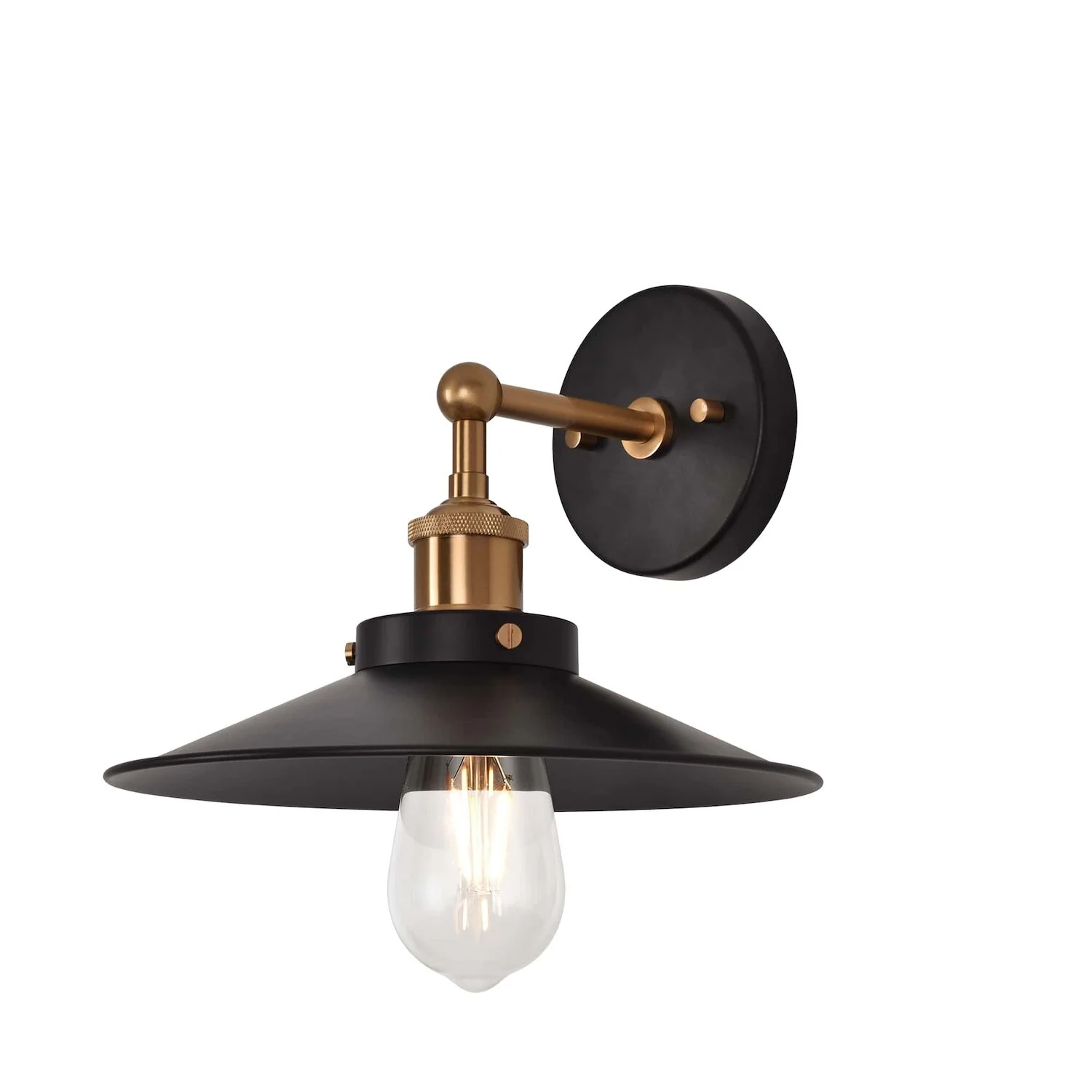 BULSTRODES WORKSHOP 1 LIGHT COOLIE SHADE WALL SCONCE - Image 2