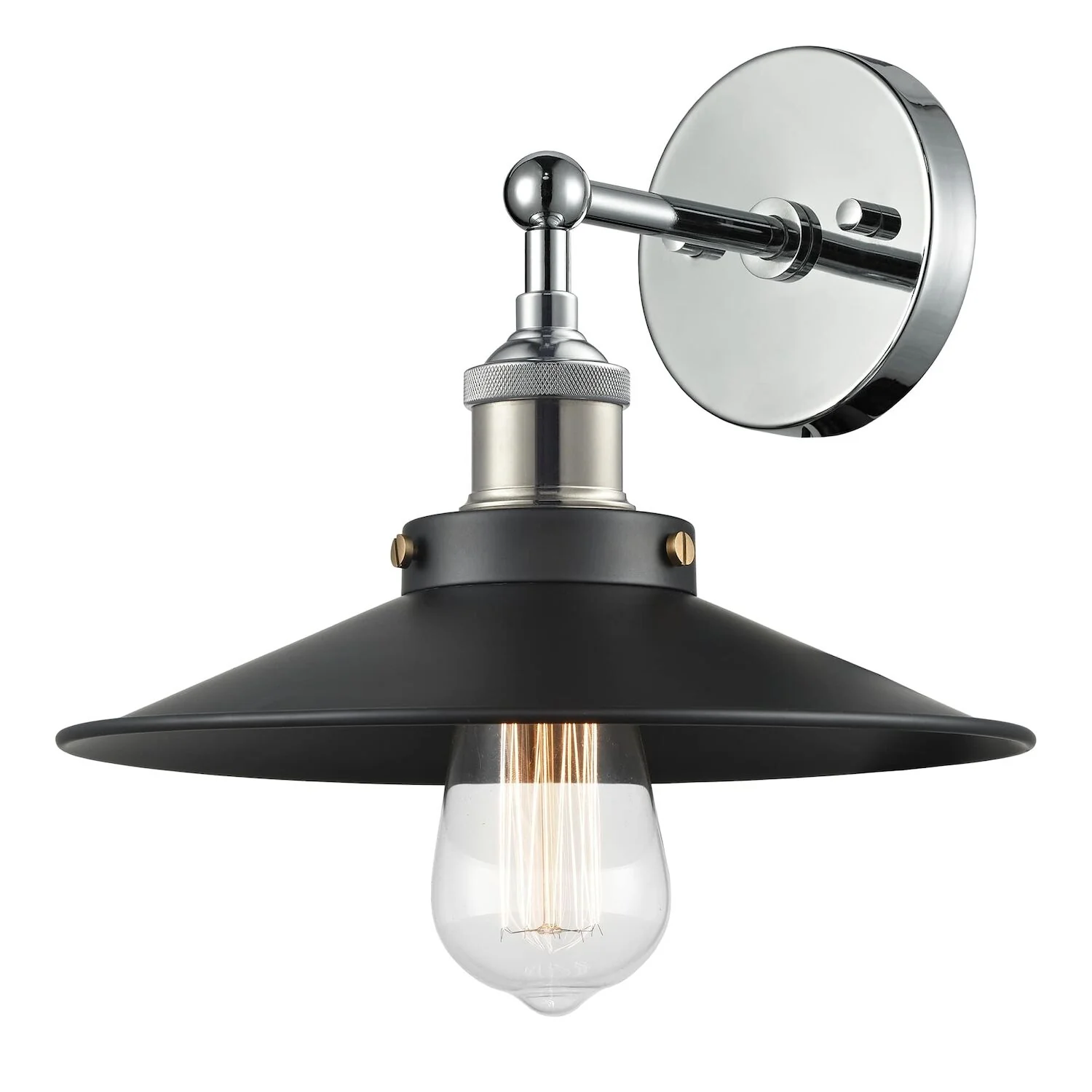 BULSTRODES WORKSHOP 1 LIGHT COOLIE SHADE WALL SCONCE - Image 3