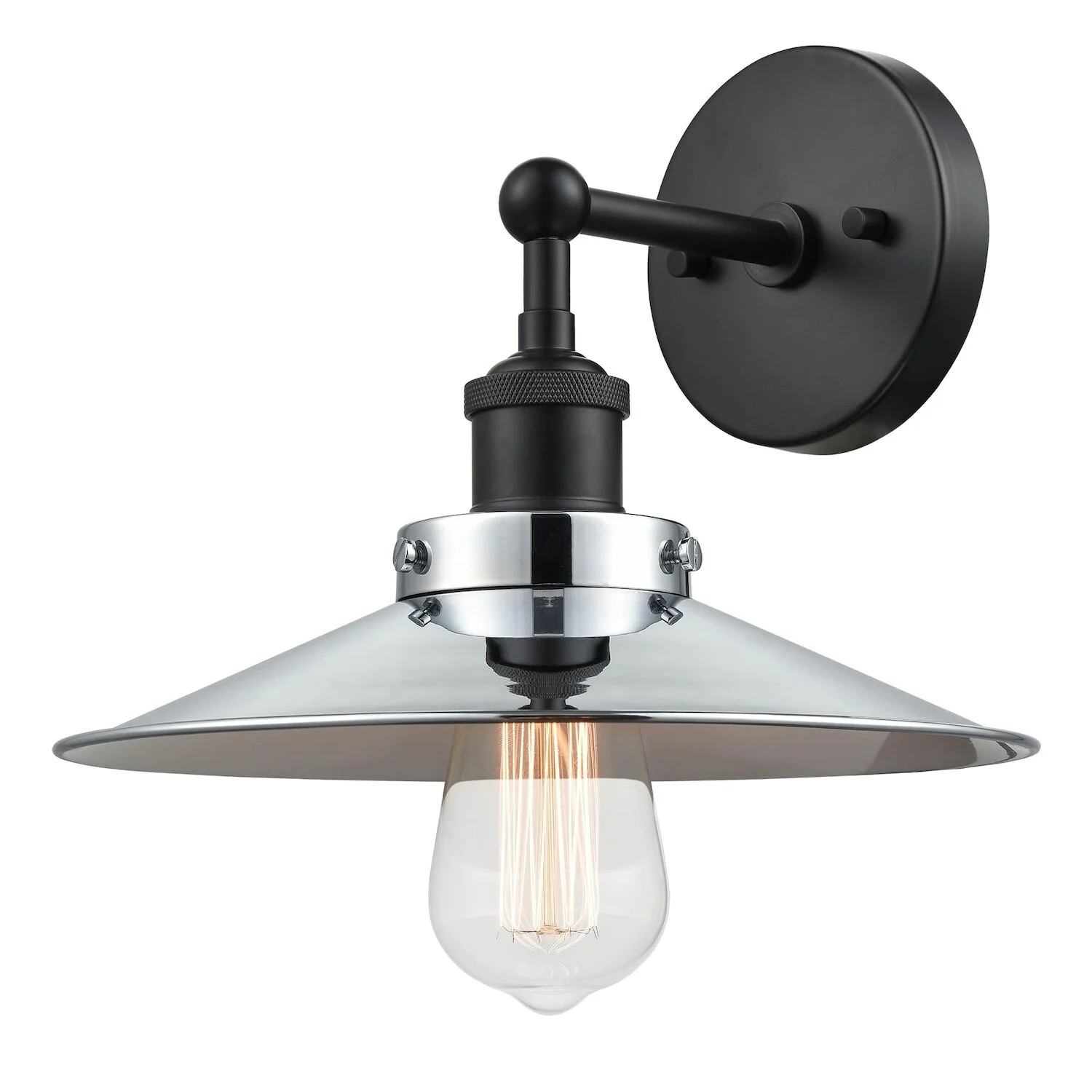 BULSTRODES WORKSHOP 1 LIGHT COOLIE SHADE WALL SCONCE - Image 5