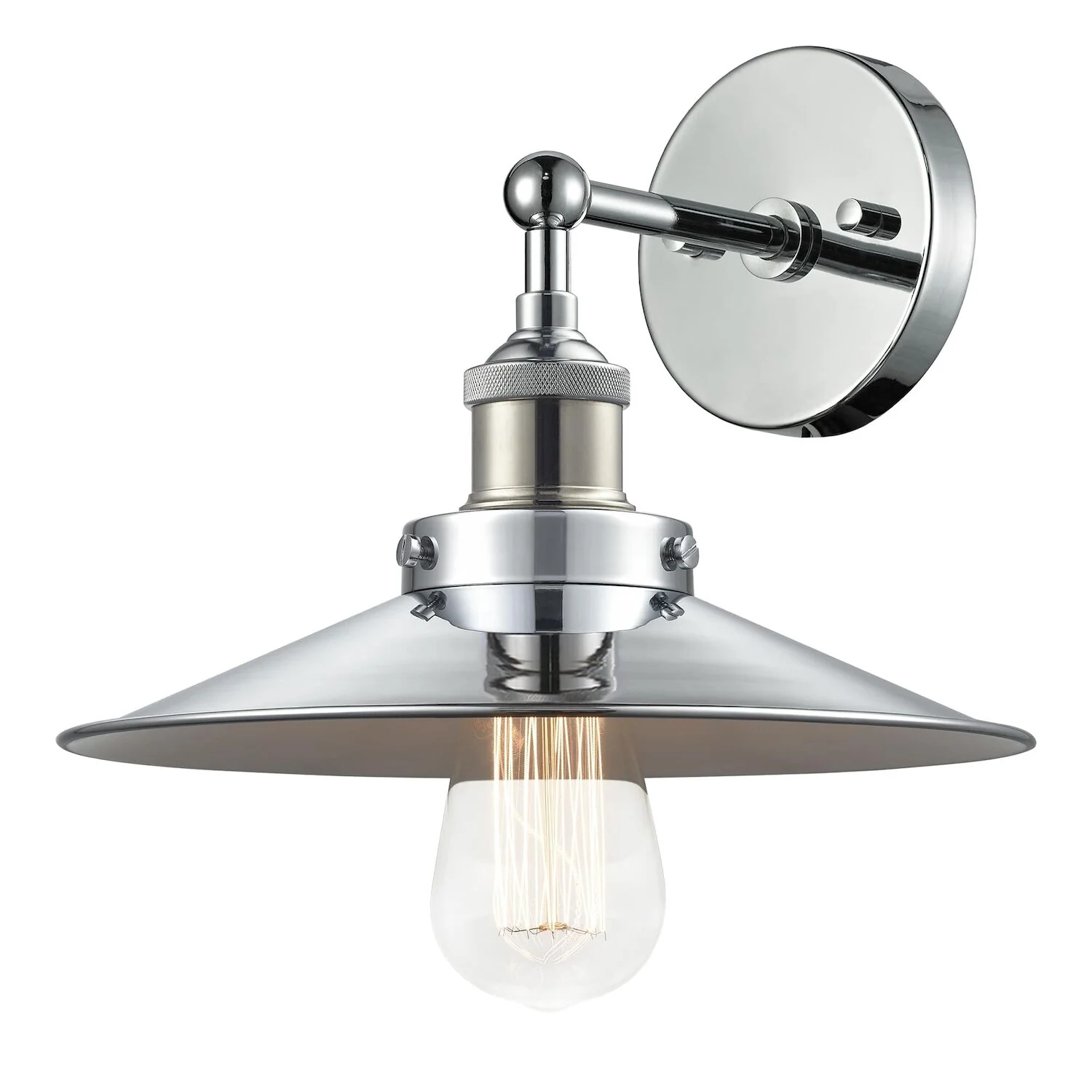 BULSTRODES WORKSHOP 1 LIGHT COOLIE SHADE WALL SCONCE - Image 6