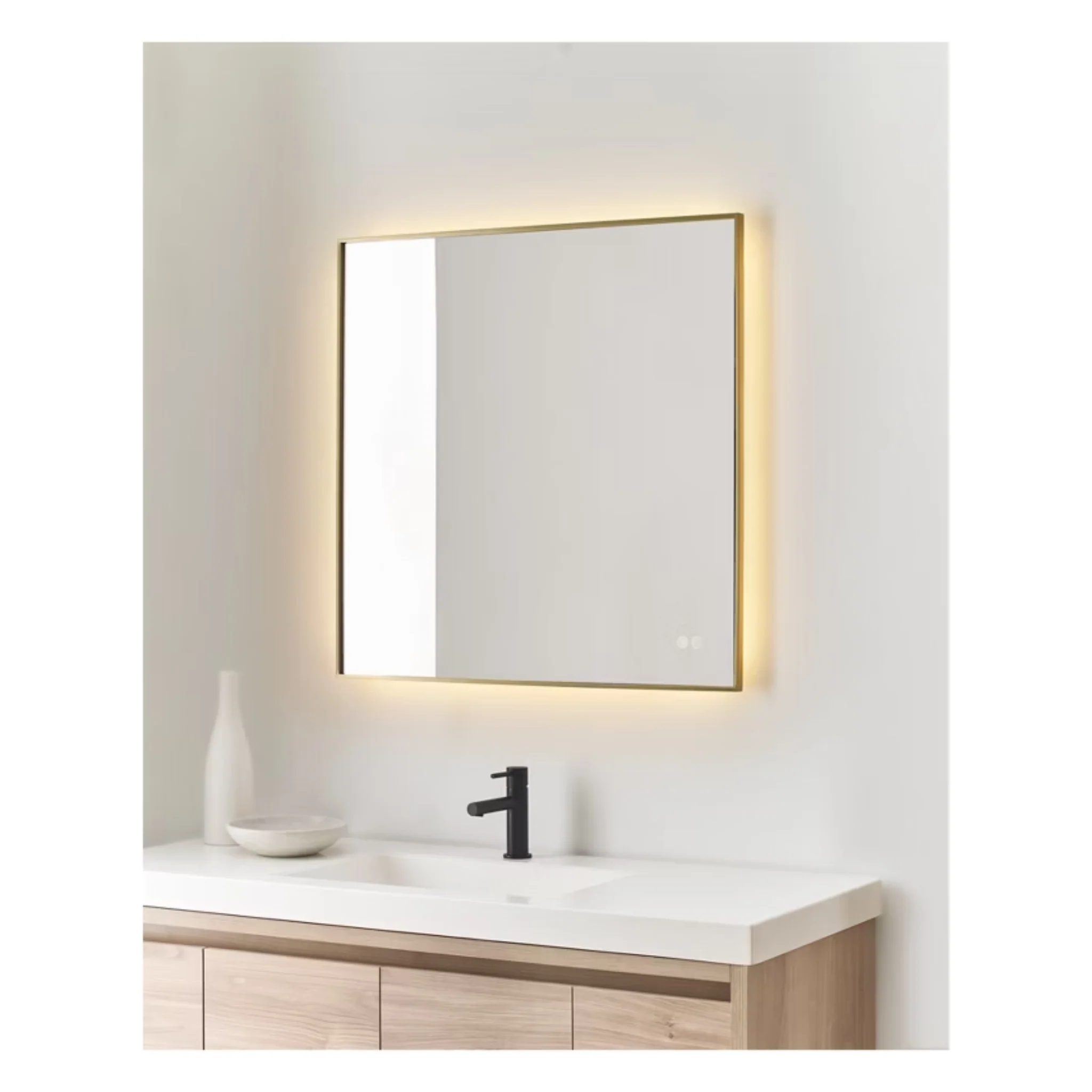 CADRE SQUARE LED BACKLIT BATHROOM MIRROR (MULTIPLE SIZES) - Image 2