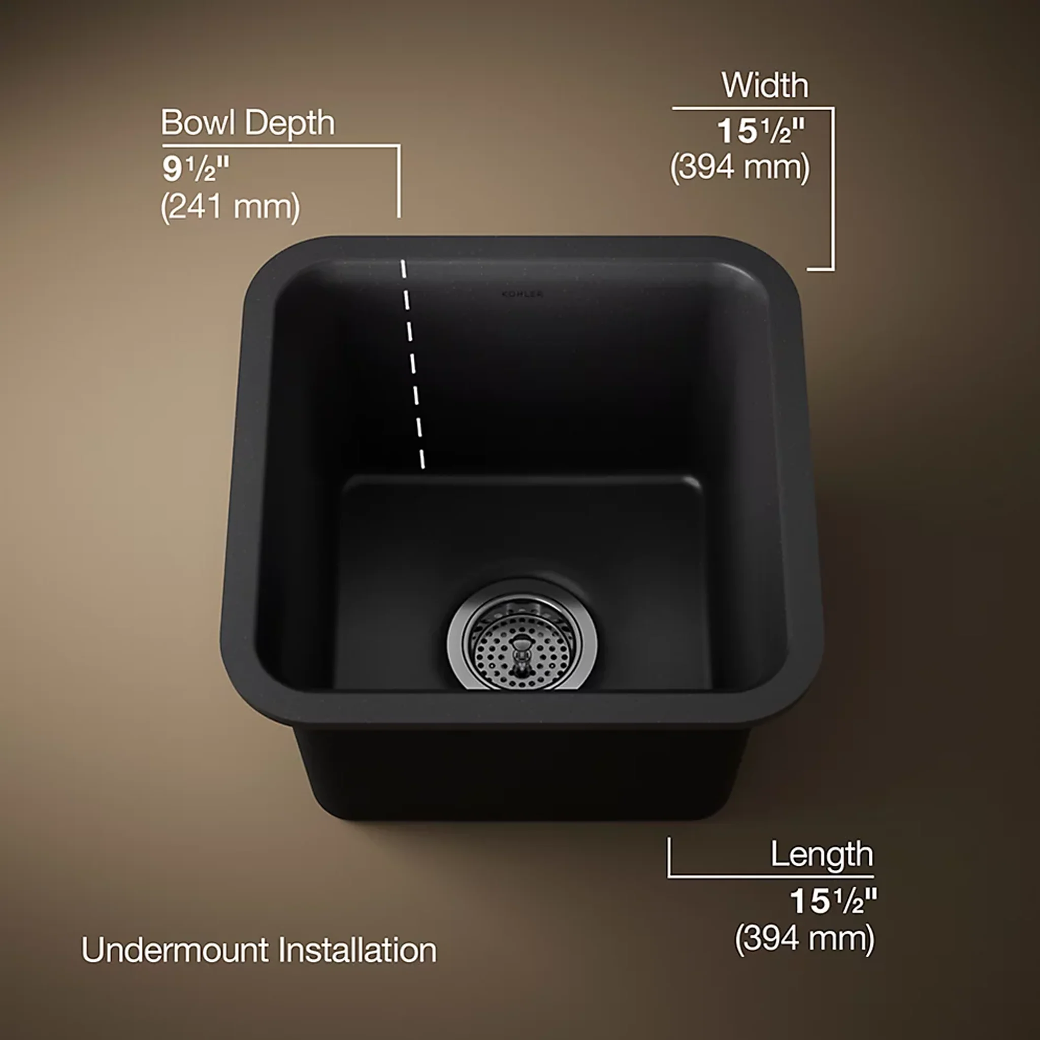 CAIRN® 15.5-INCH UNDERMOUNT BAR SINK - Image 5