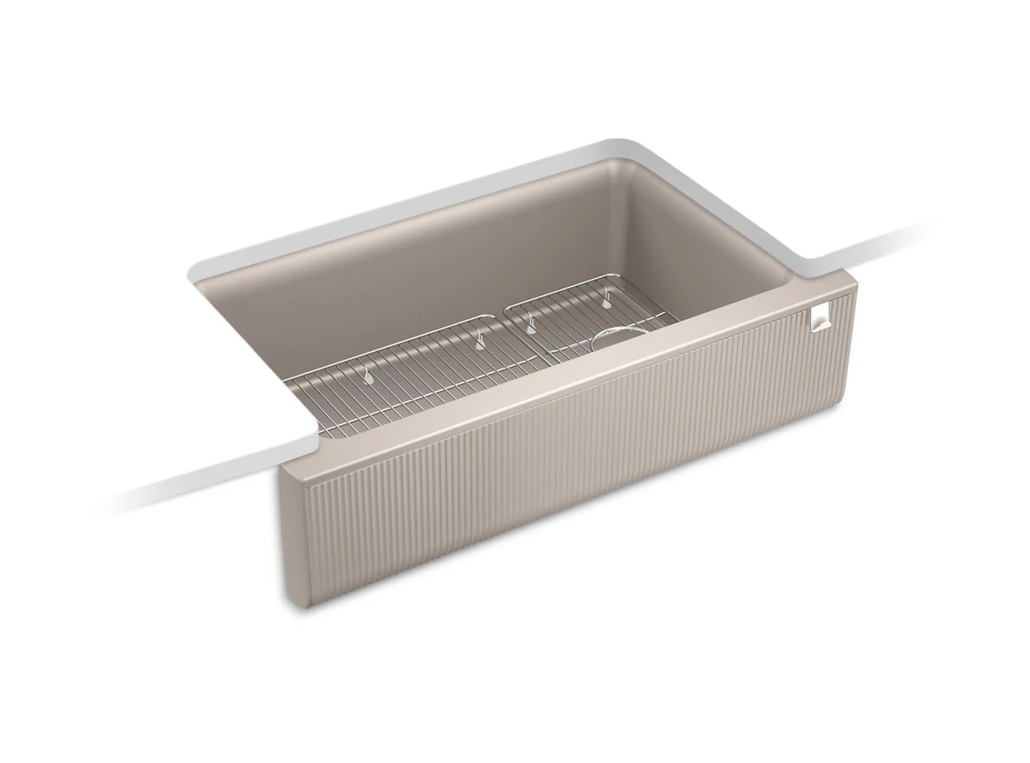 CAIRN 34" UNDERMOUNT SINGLE-BOWL FARMHOUSE KITCHEN SINK WITH FLUTED DESIGN - Image 3