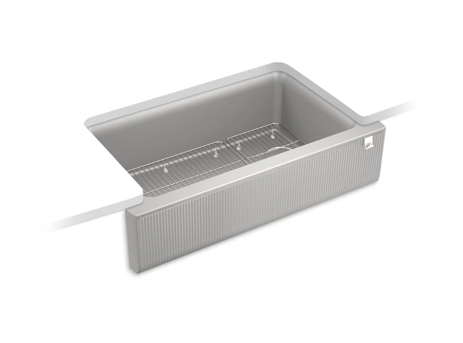 CAIRN 34" UNDERMOUNT SINGLE-BOWL FARMHOUSE KITCHEN SINK WITH FLUTED DESIGN - Image 4