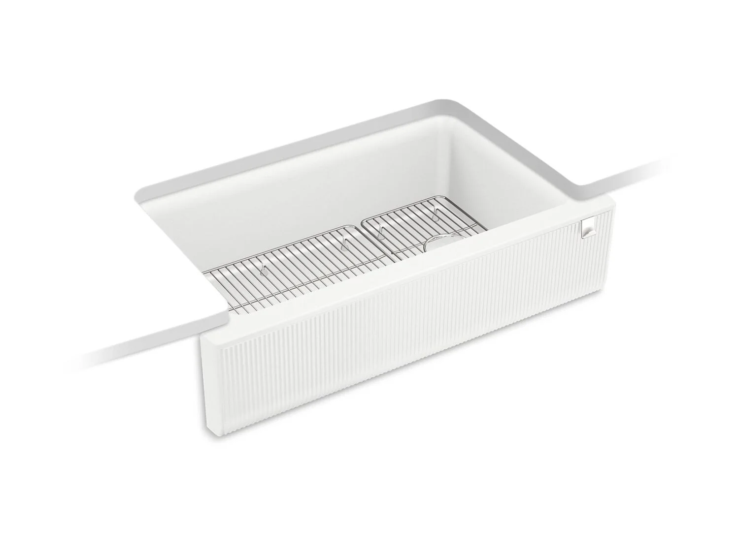 CAIRN 34" UNDERMOUNT SINGLE-BOWL FARMHOUSE KITCHEN SINK WITH FLUTED DESIGN - Image 5