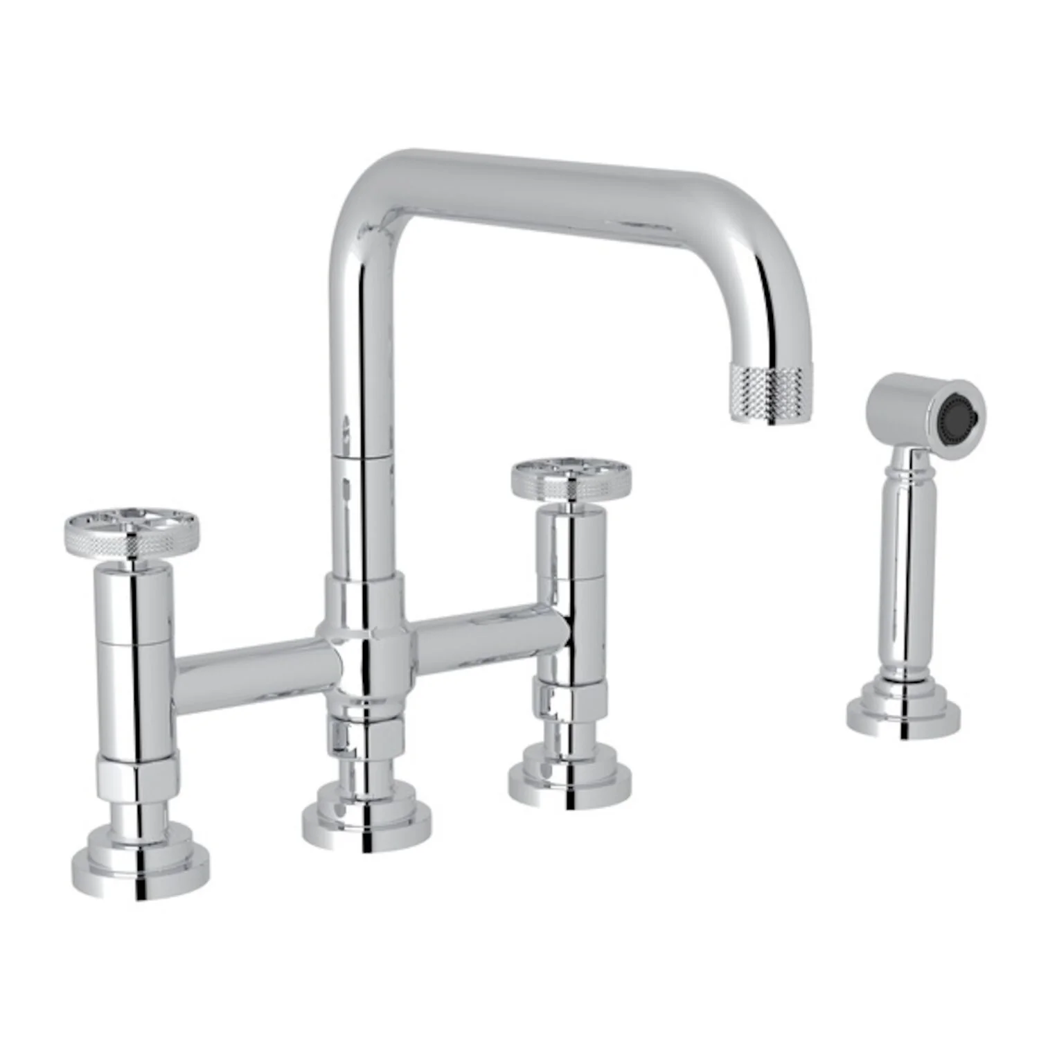 CAMPO BRIDGE KITCHEN FAUCET WITH SIDE SPRAY (WHEEL HANDLE)