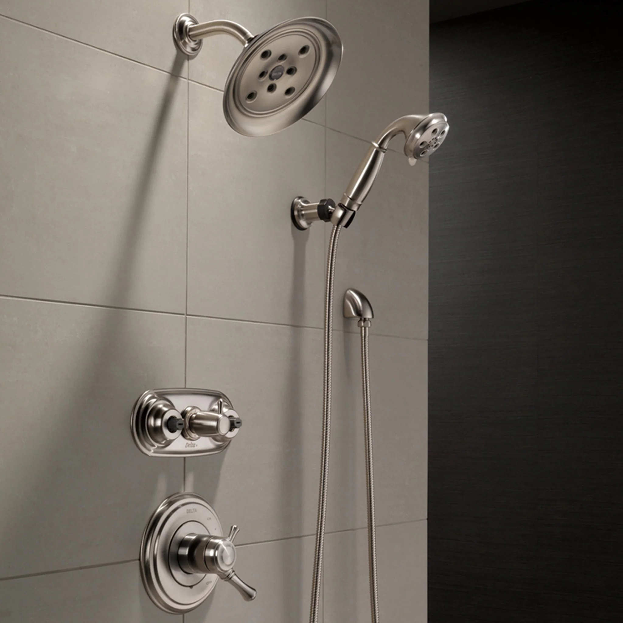 CASSIDY 3-SETTING ADJUSTABLE WALL-MOUNT HAND SHOWER - Image 2