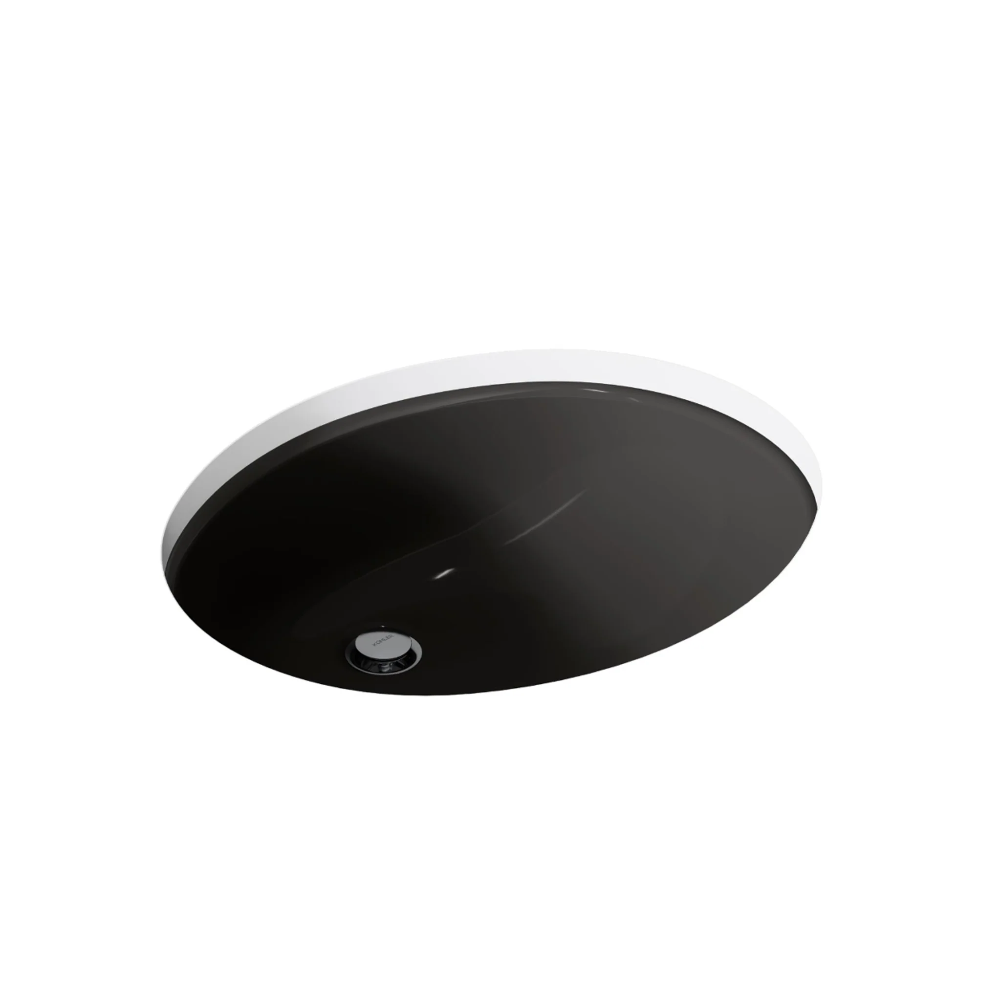 CAXTON® OVAL 17 X 14 INCHES UNDERMOUNT BATHROOM SINK WITH OVERFLOW AND CLAMP ASSEMBLY - Image 3