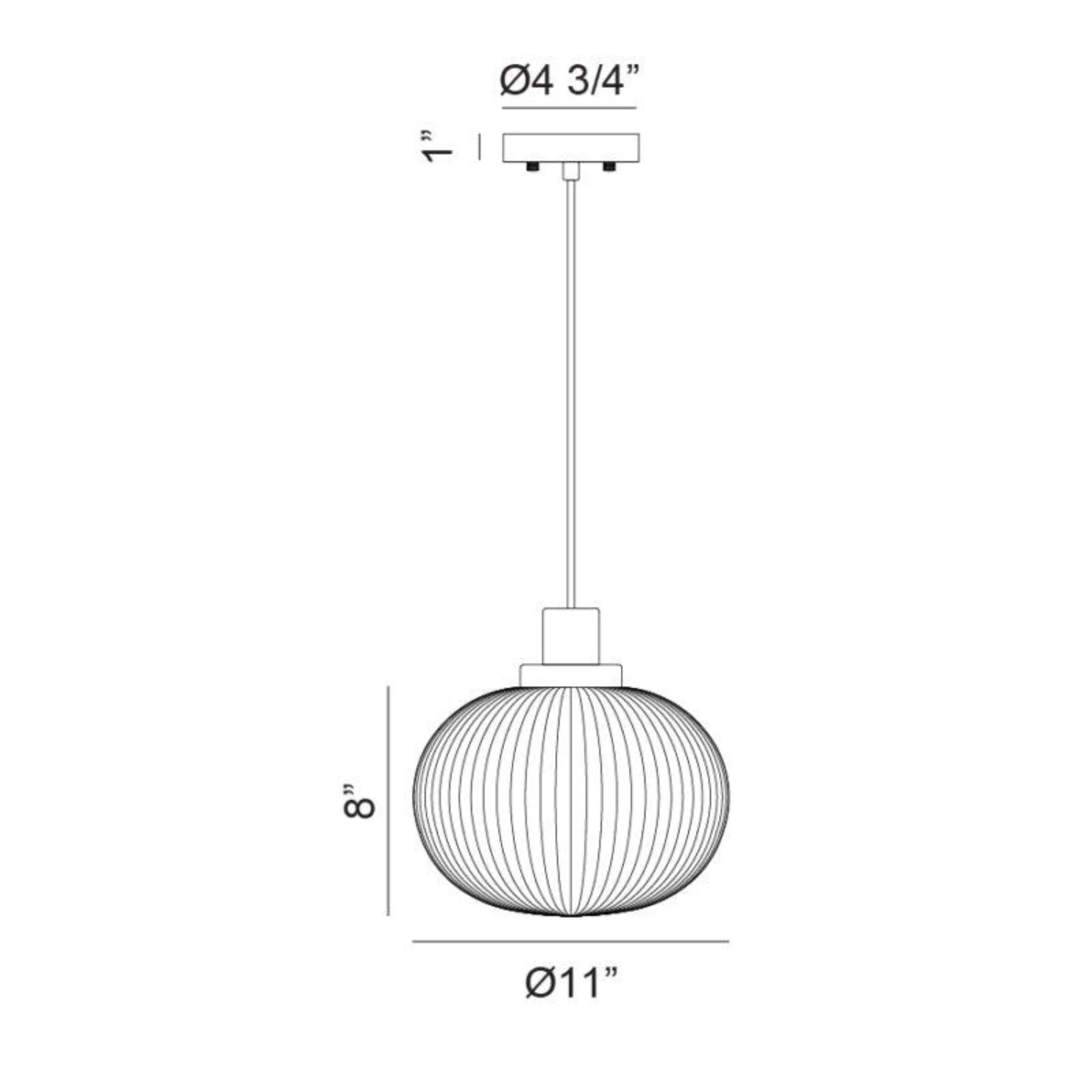 CHARISMO 1-LIGHT OBLATE PENDANT - Image 5