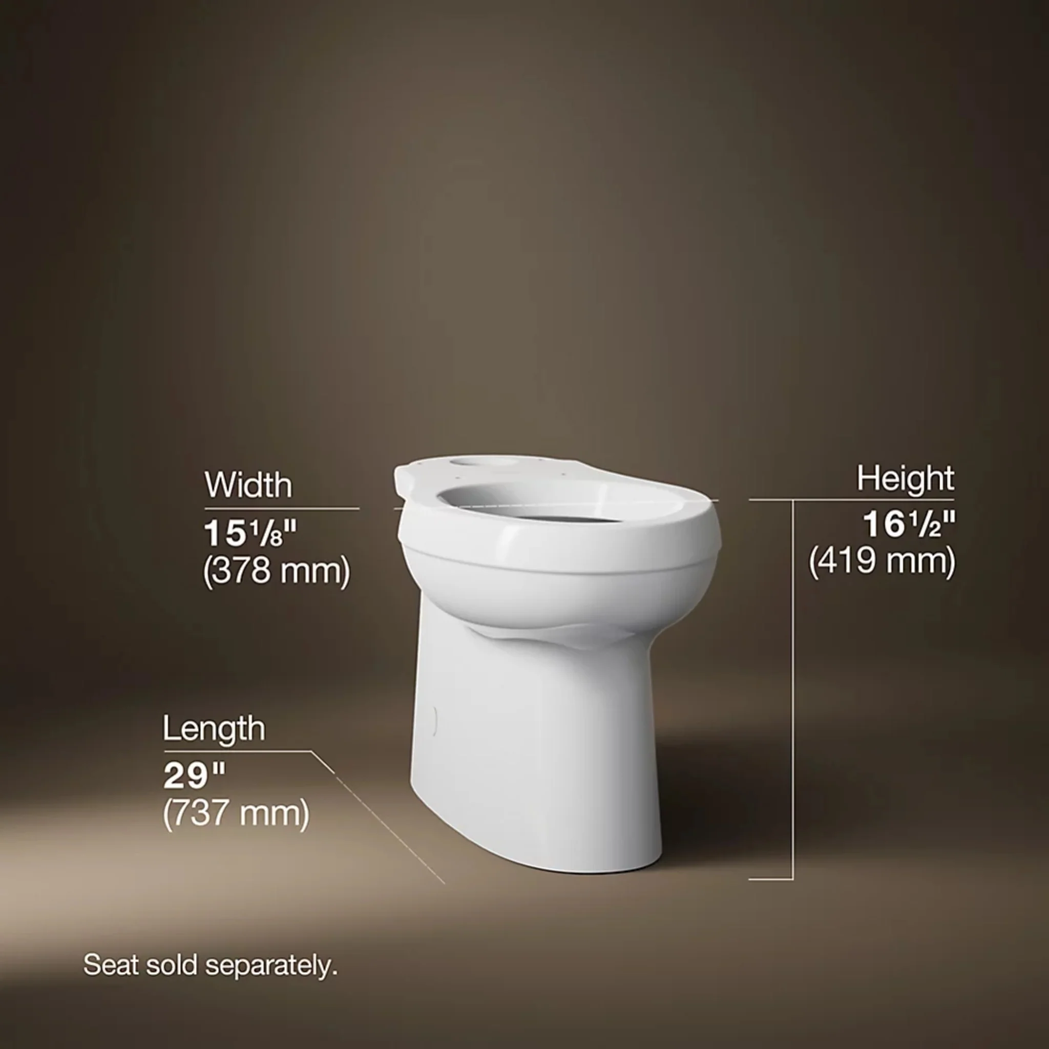 CIMARRON ELONGATED TOILET BOWL WITH SKIRTED TRAPWAY - Image 12