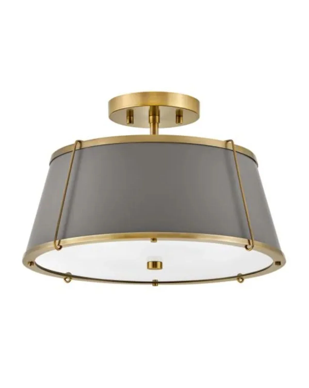CLARKE 15-INCH MEDIUM TWO LIGHT SEMI-FLUSH MOUNT