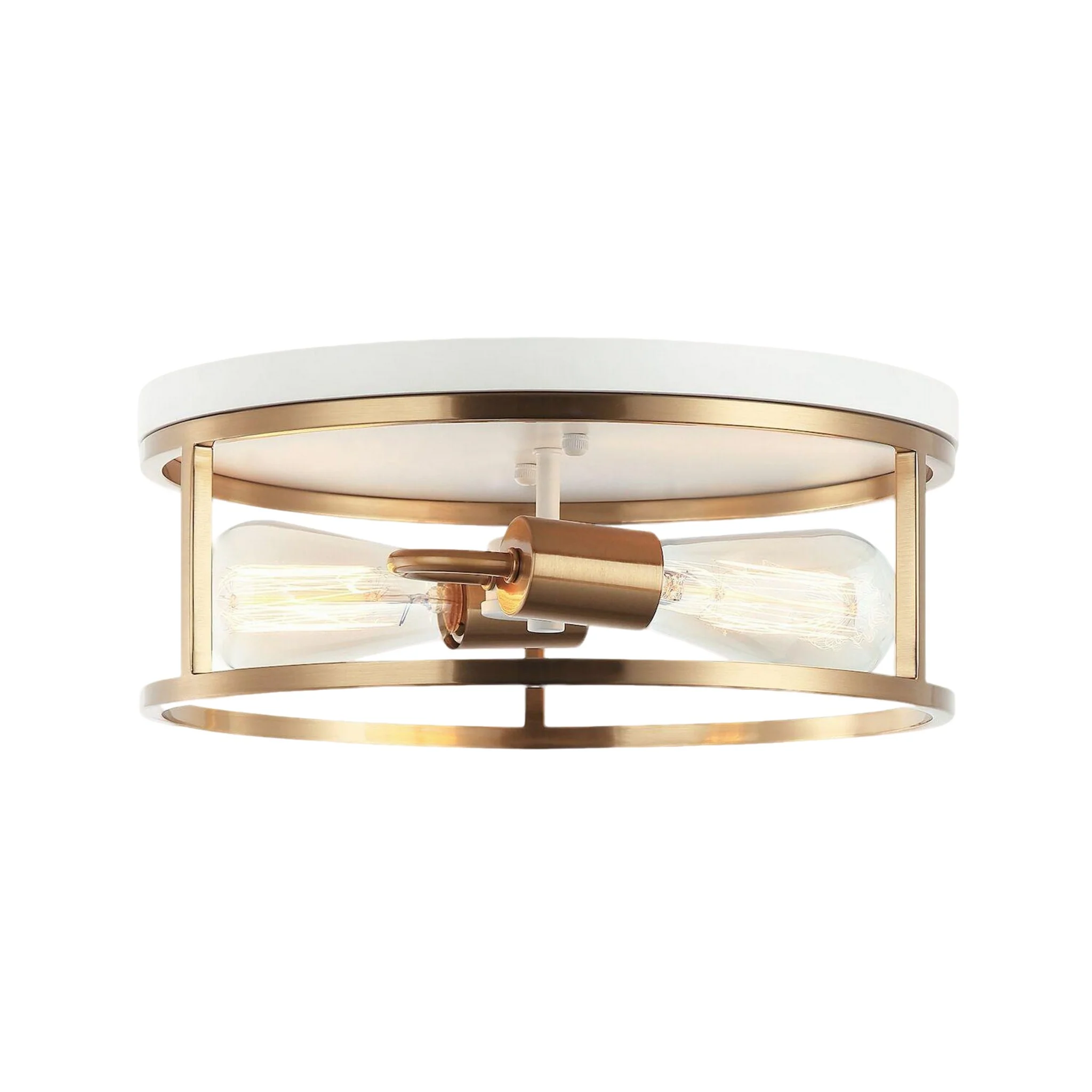 CLARKE 2 LIGHT ROUND FLUSH MOUNT - Image 2