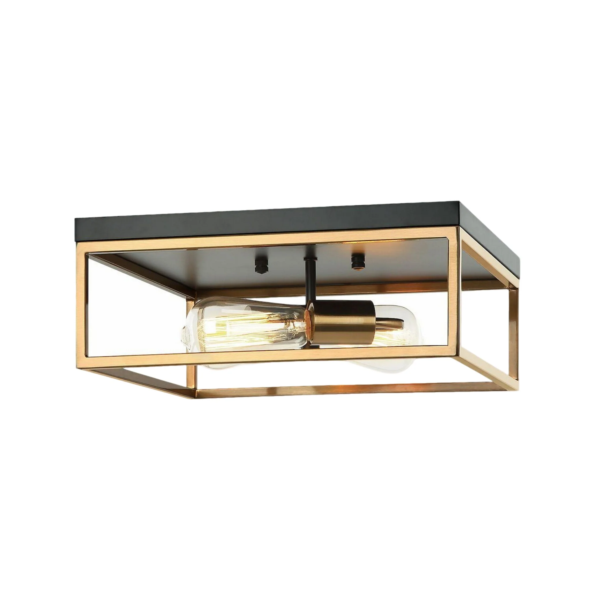 CLARKE 2 LIGHT SQUARE FLUSH MOUNT