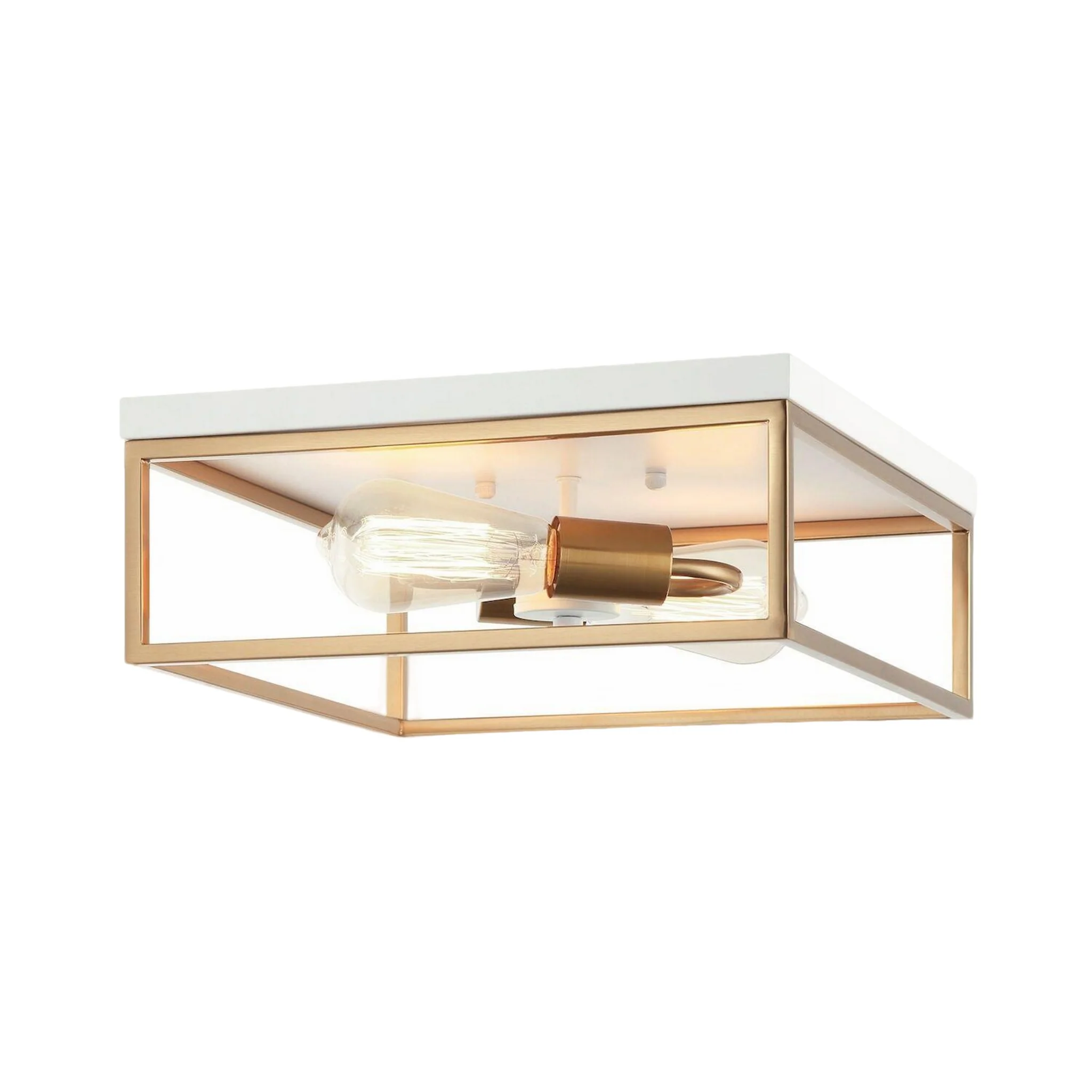 CLARKE 2 LIGHT SQUARE FLUSH MOUNT - Image 2